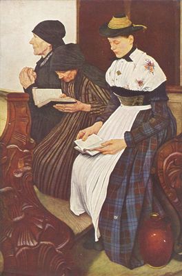 Wilhelm Maria Hubertus Leibl: Die drei Frauen in der Kirche