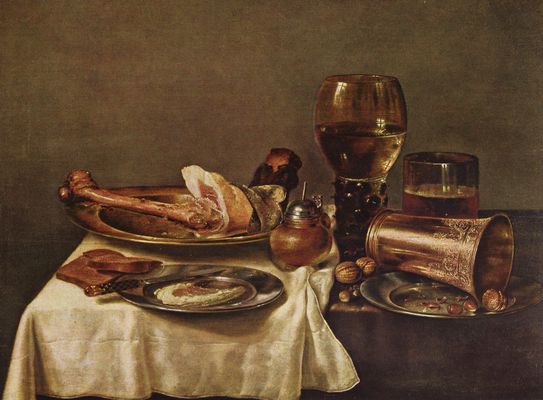 Willem Claesz. Heda: Stilleben mit Schinken