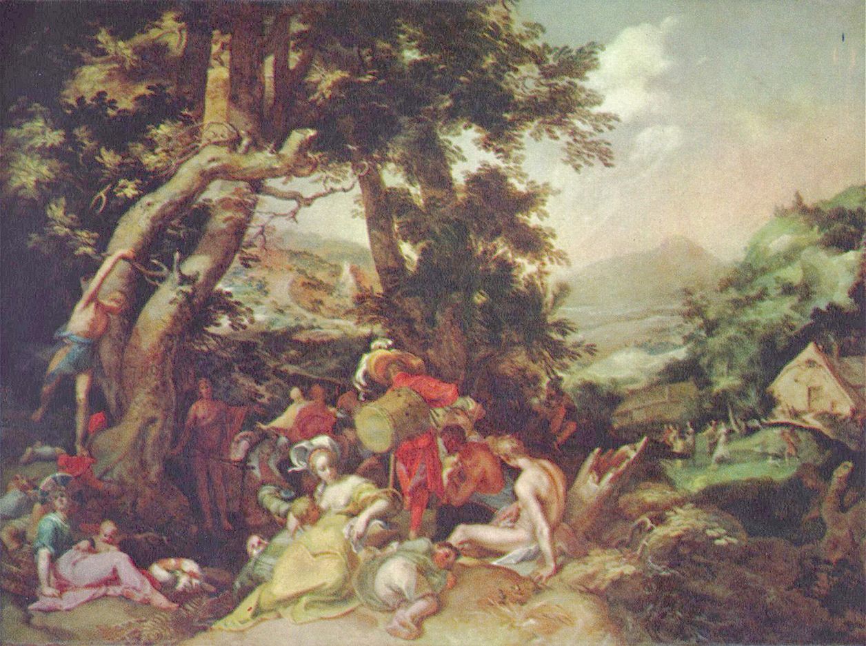 Abraham Bloemaert: Landschaft mit dem predigendem Johannes dem Tufer