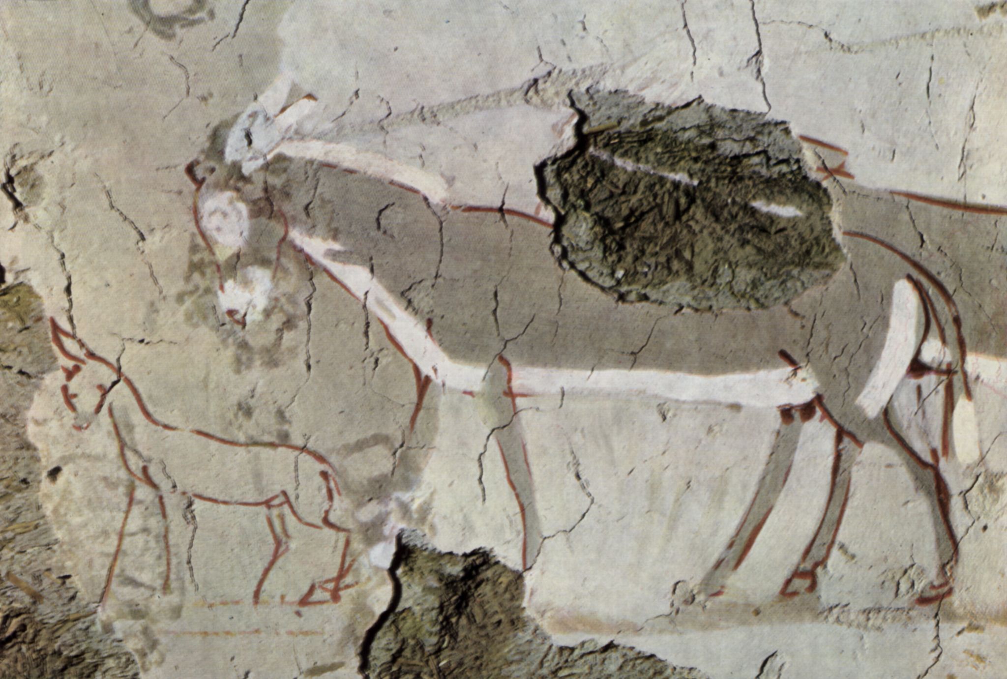 Ägyptischer Maler um 1430 v. Chr.: Grabkammer eines Unbekannten, Szene: Esel