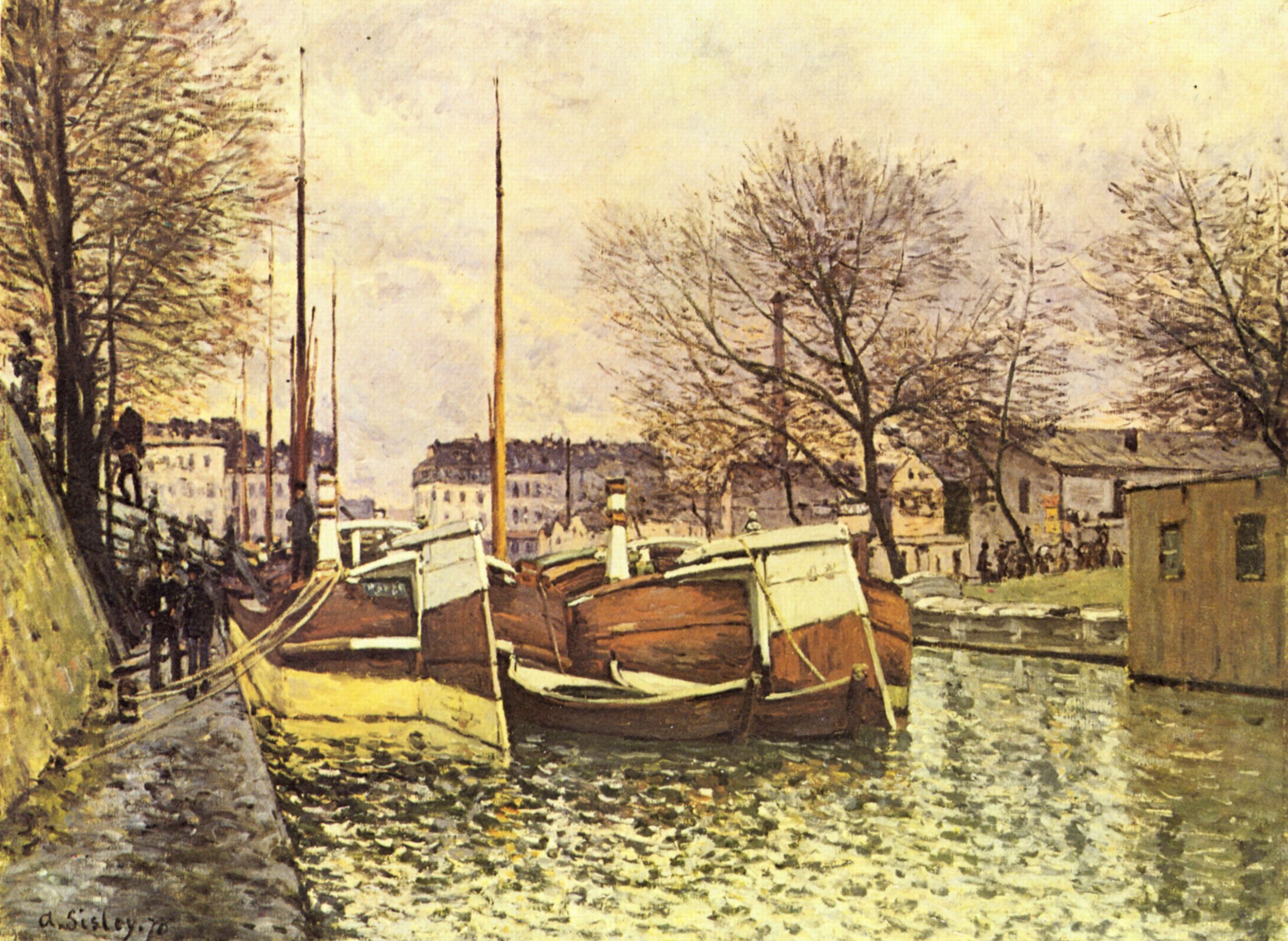 Alfred Sisley: Khne auf dem Kanal Saint-Martin in Paris