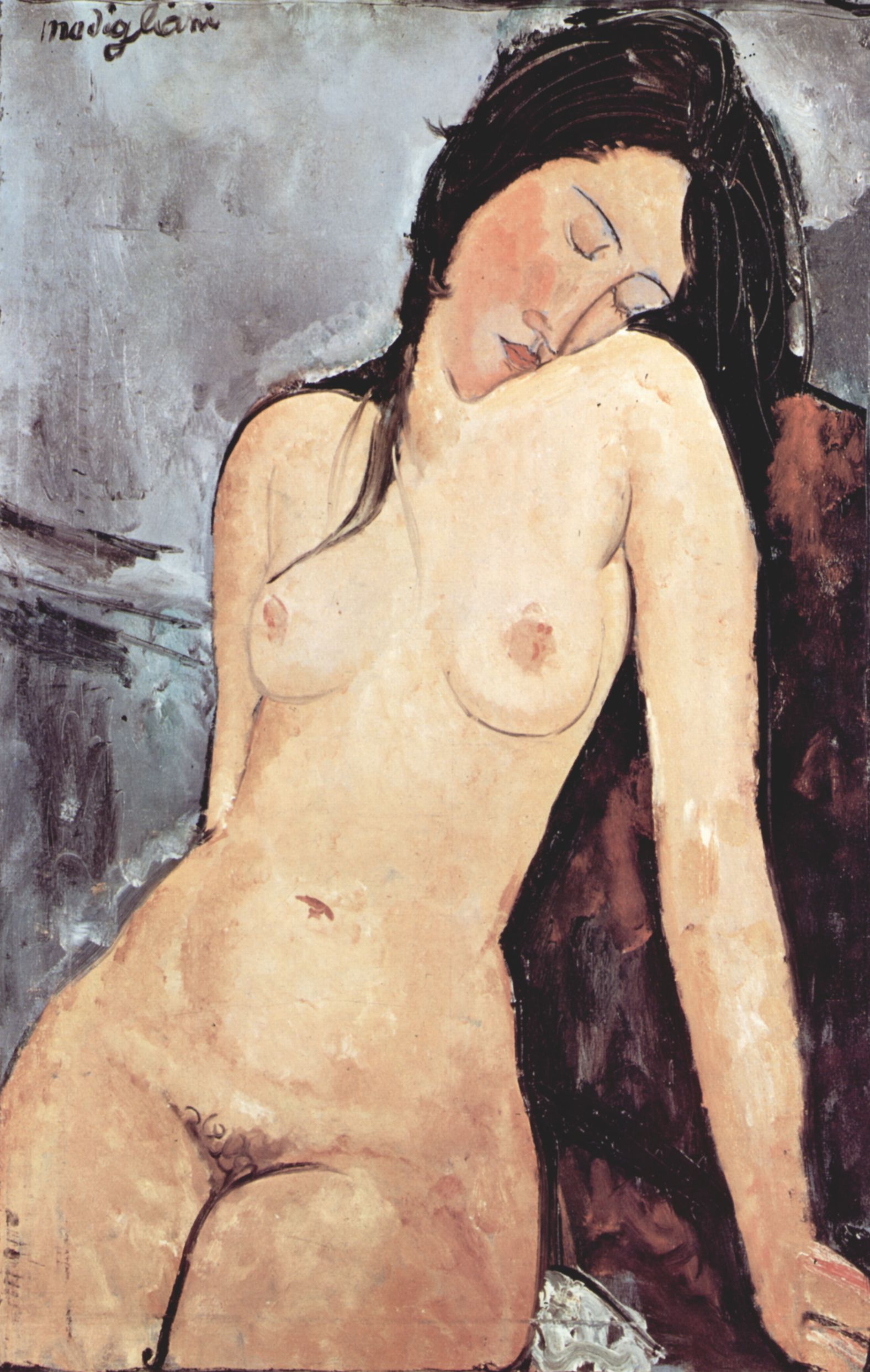 Amadeo Modigliani: Sitzender weiblicher Akt