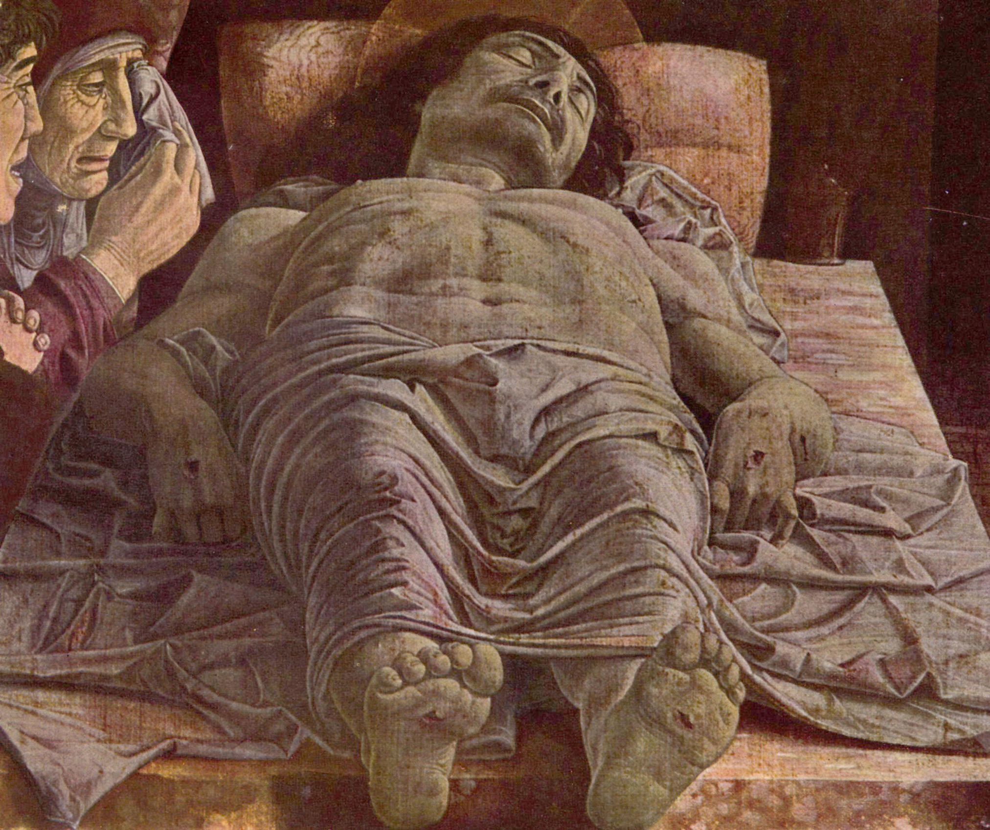 Großbild: Andrea Mantegna: Beweinung Christi