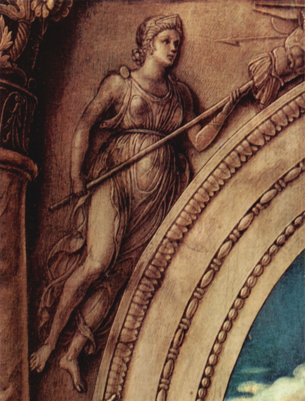 Andrea Mantegna: Hl. Sebastian, Detail: Architektur