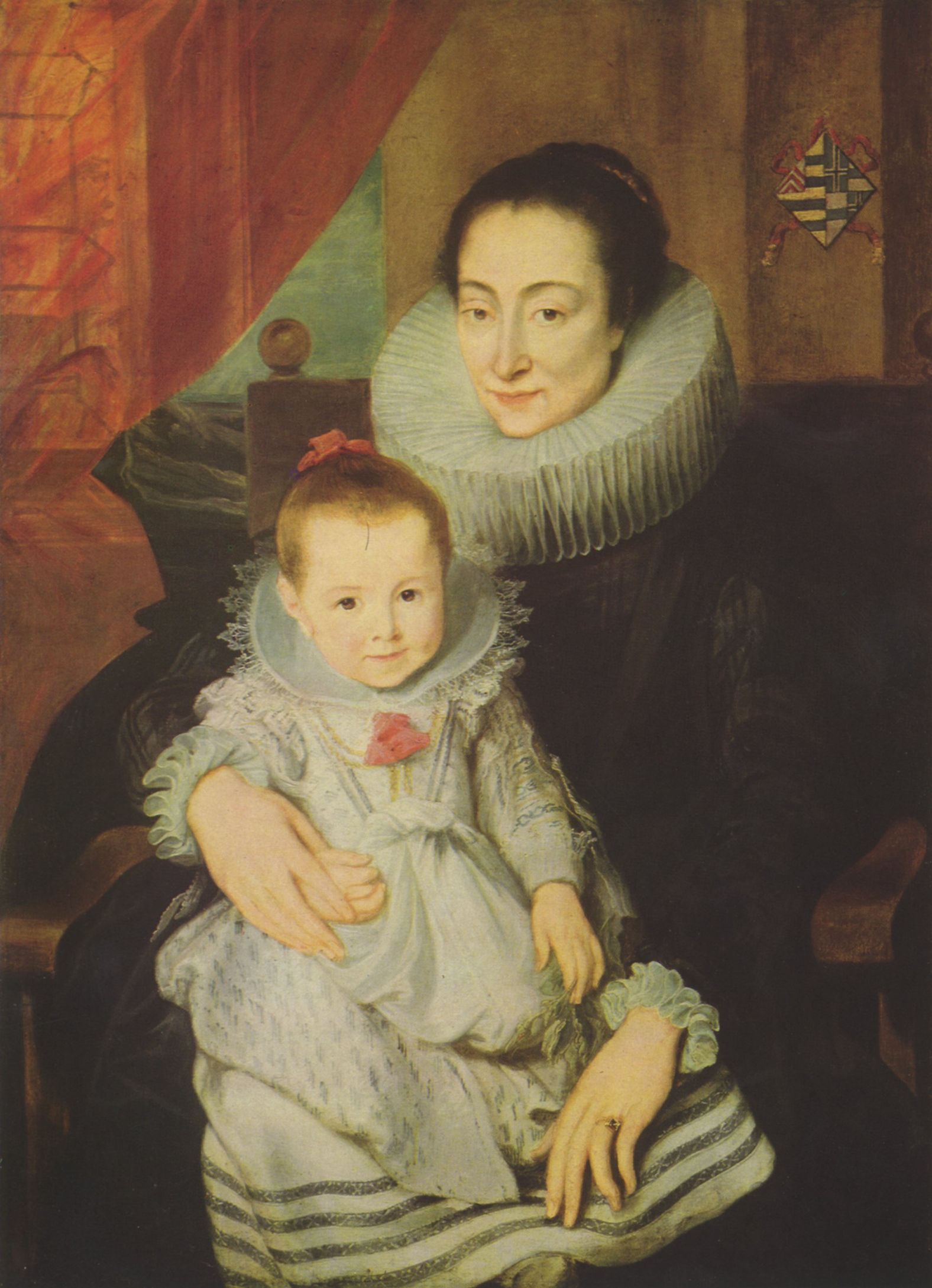 Anthonis van Dyck: Portrt der Marie Clarisse, Frau des Jan Woverius, mit ihrem Kinde