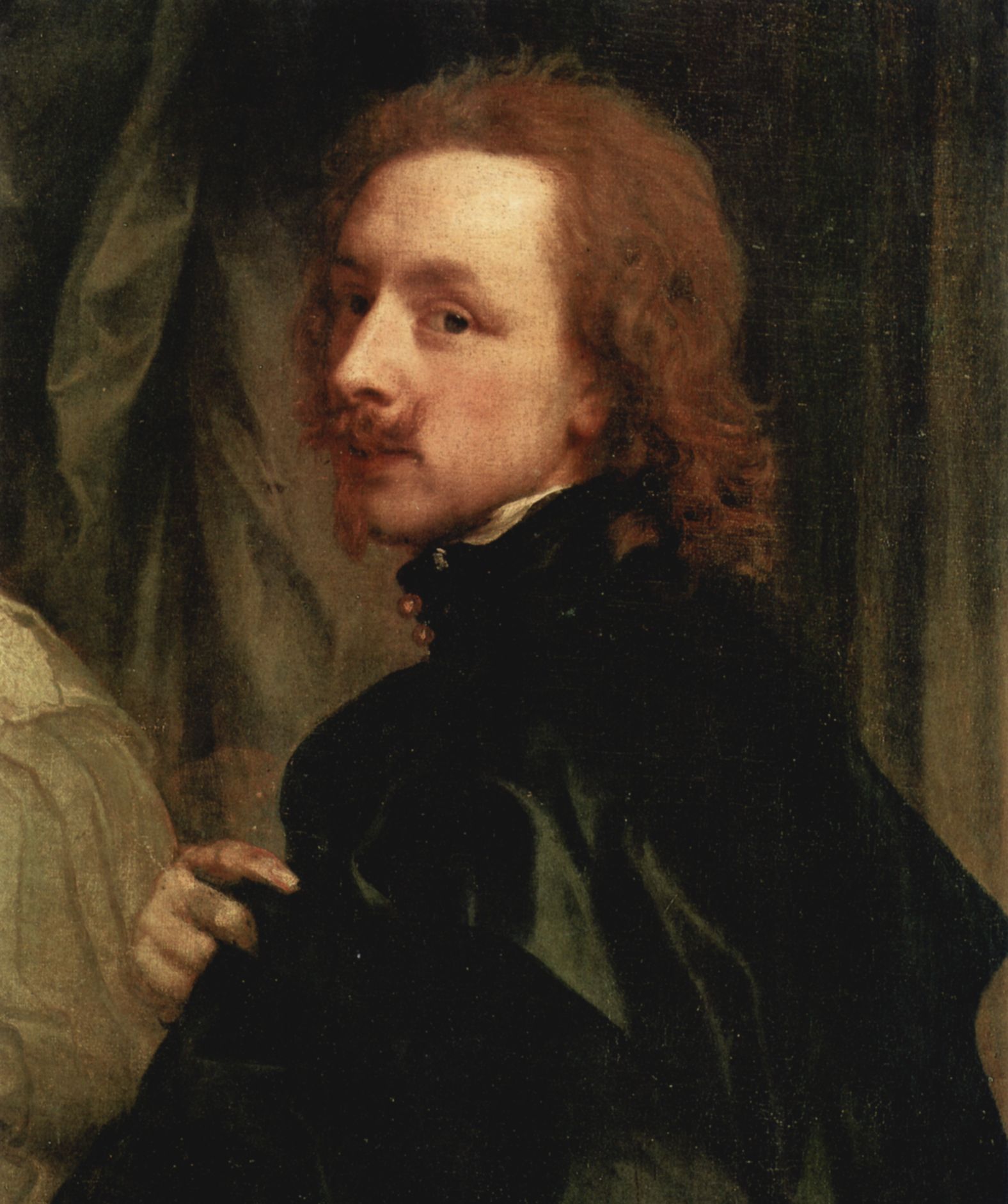 Anthonis van Dyck: Portrt des Sir Endimion Porter und Selbstportrt Anthonis van Dyck, Detail: Selbstportrt
