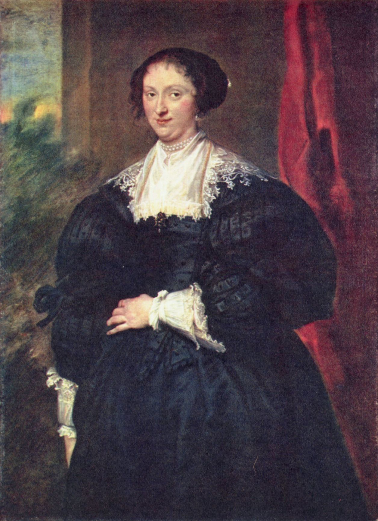 Anthonis van Dyck: Portrt einer schwarz gekleideten Dame