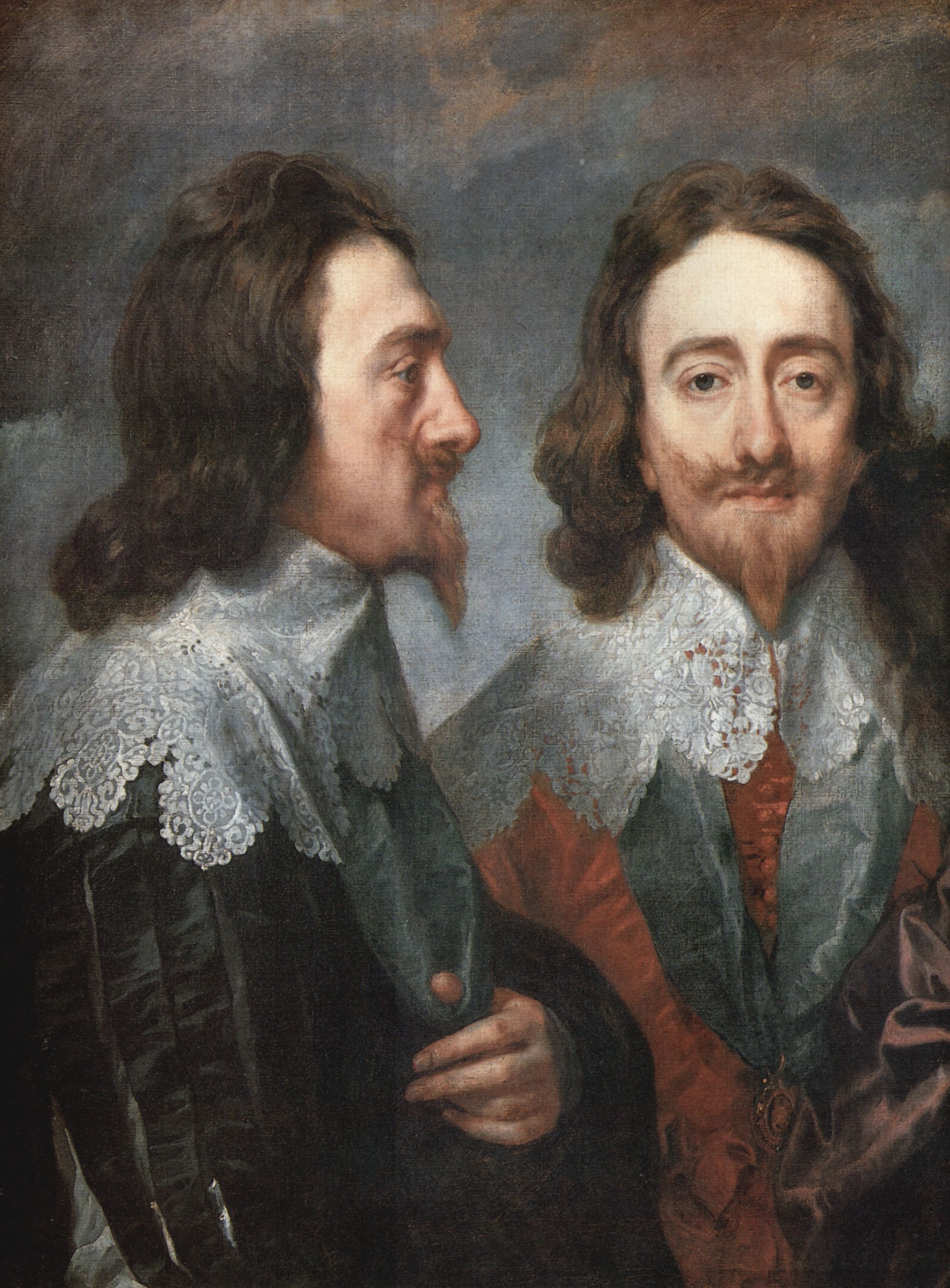 Anthonis van Dyck: Portrt Karl des I., Knig von England, Detail