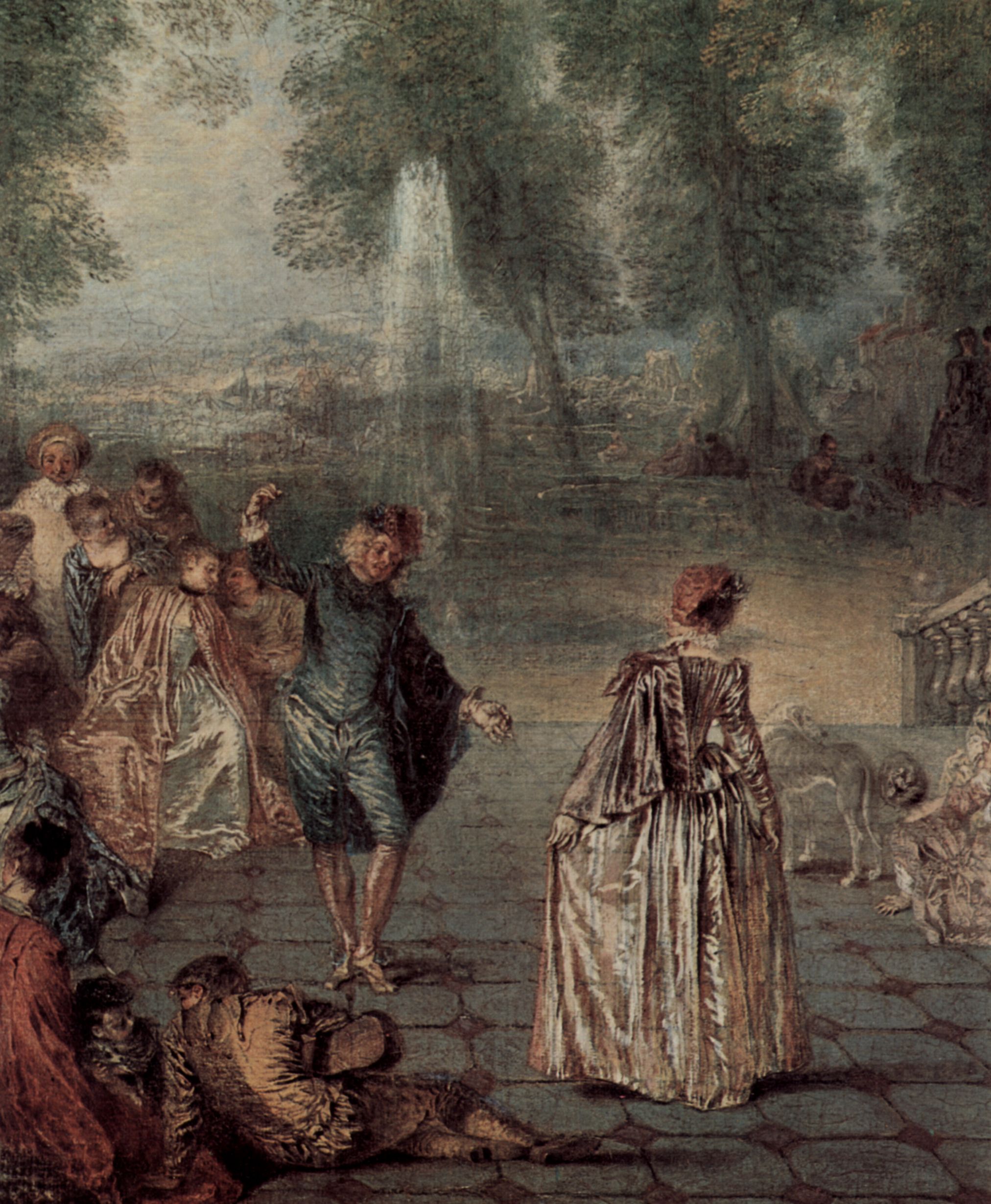 Antoine Watteau: Das Ballvergngen (Les Plaisirs du bal), Detail
