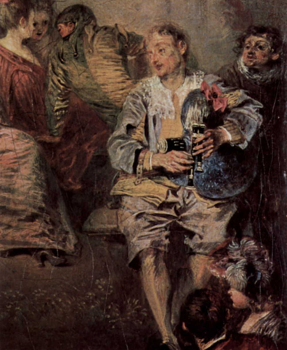 Antoine Watteau: Venezianische Feste (Ftes vnitiennes), Detail