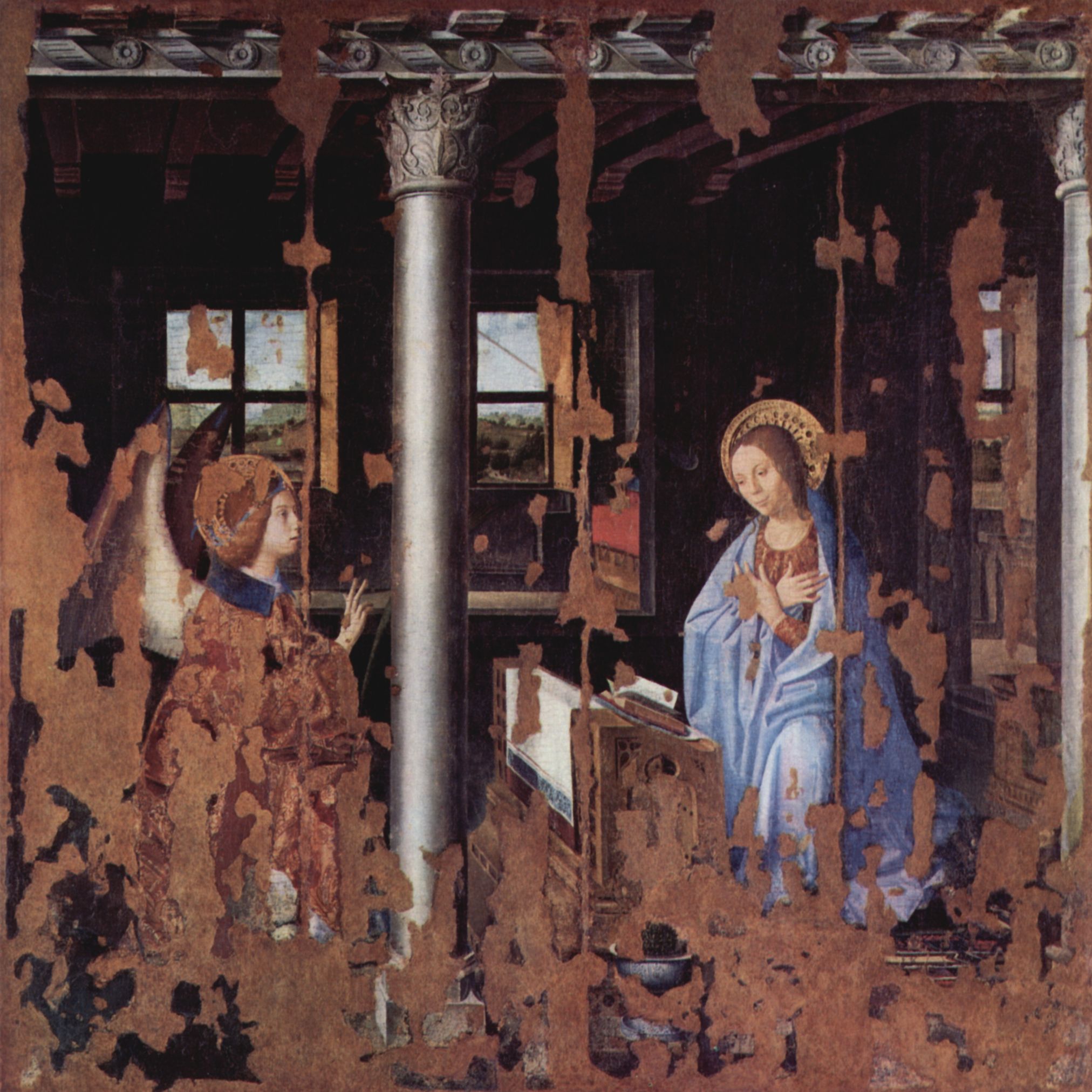 Antonello da Messina: Verkndigung, Fragment