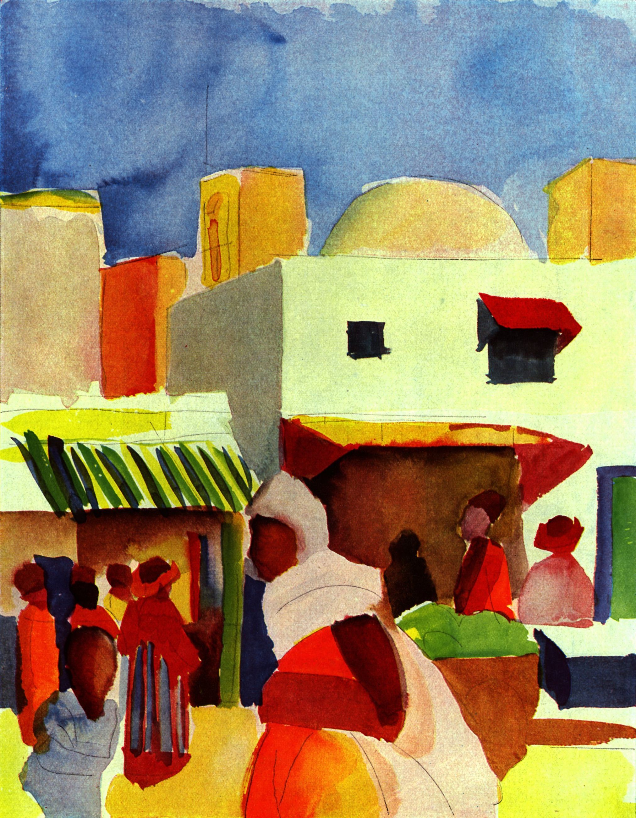 August Macke: Markt in Algier