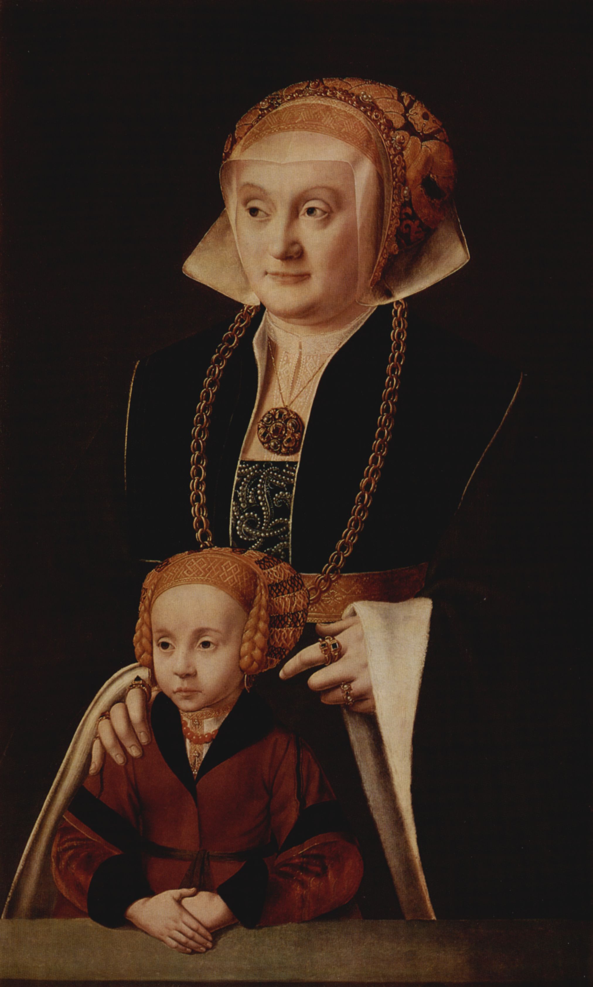 Bartholomus Bruyn d. .: Portrt einer Dame mit Tochter
