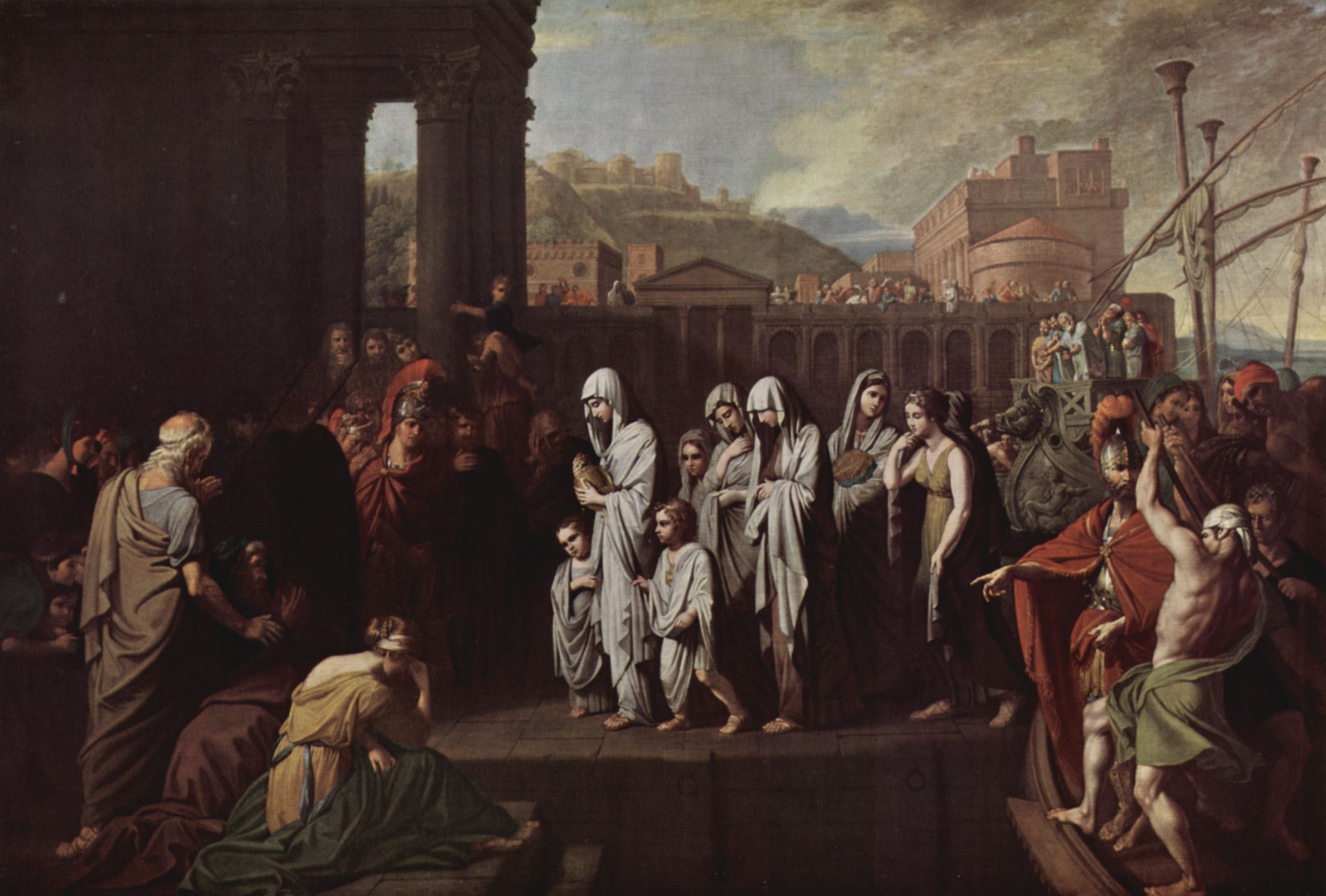 Benjamin West: Agrippina landet in Brundisium mit der Asche des Germanicus