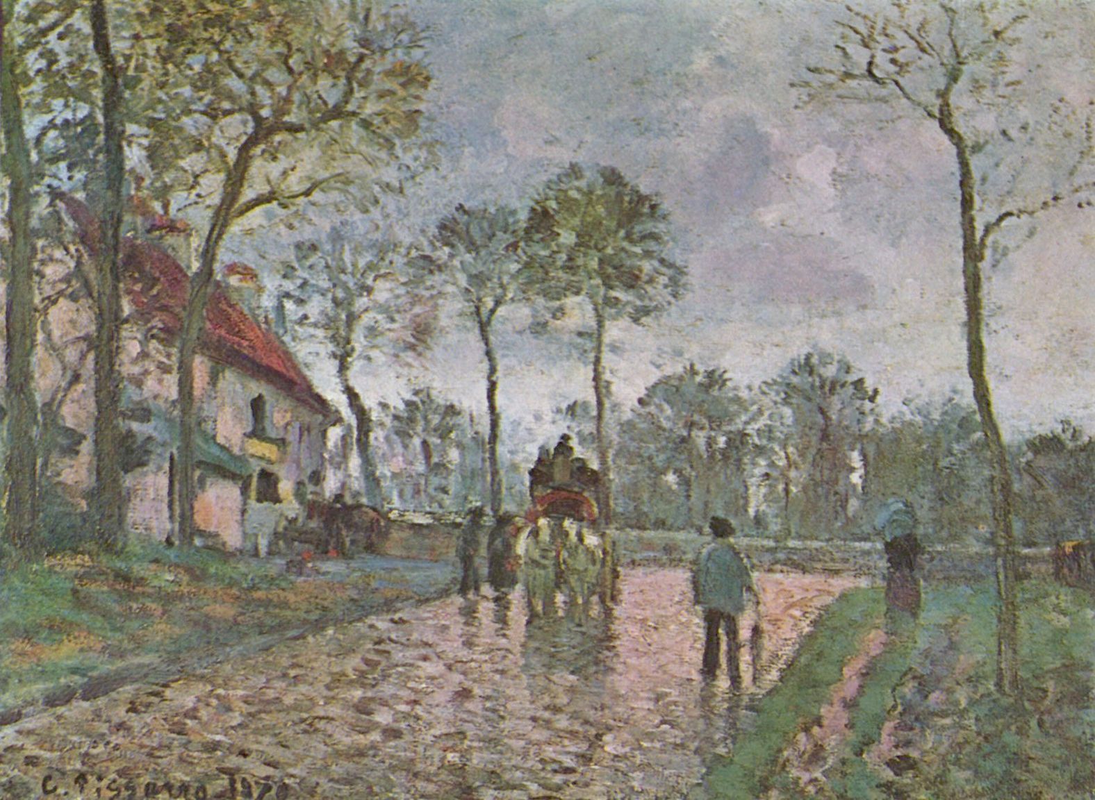 Camille Pissarro: Postkutsche von Louveciennes