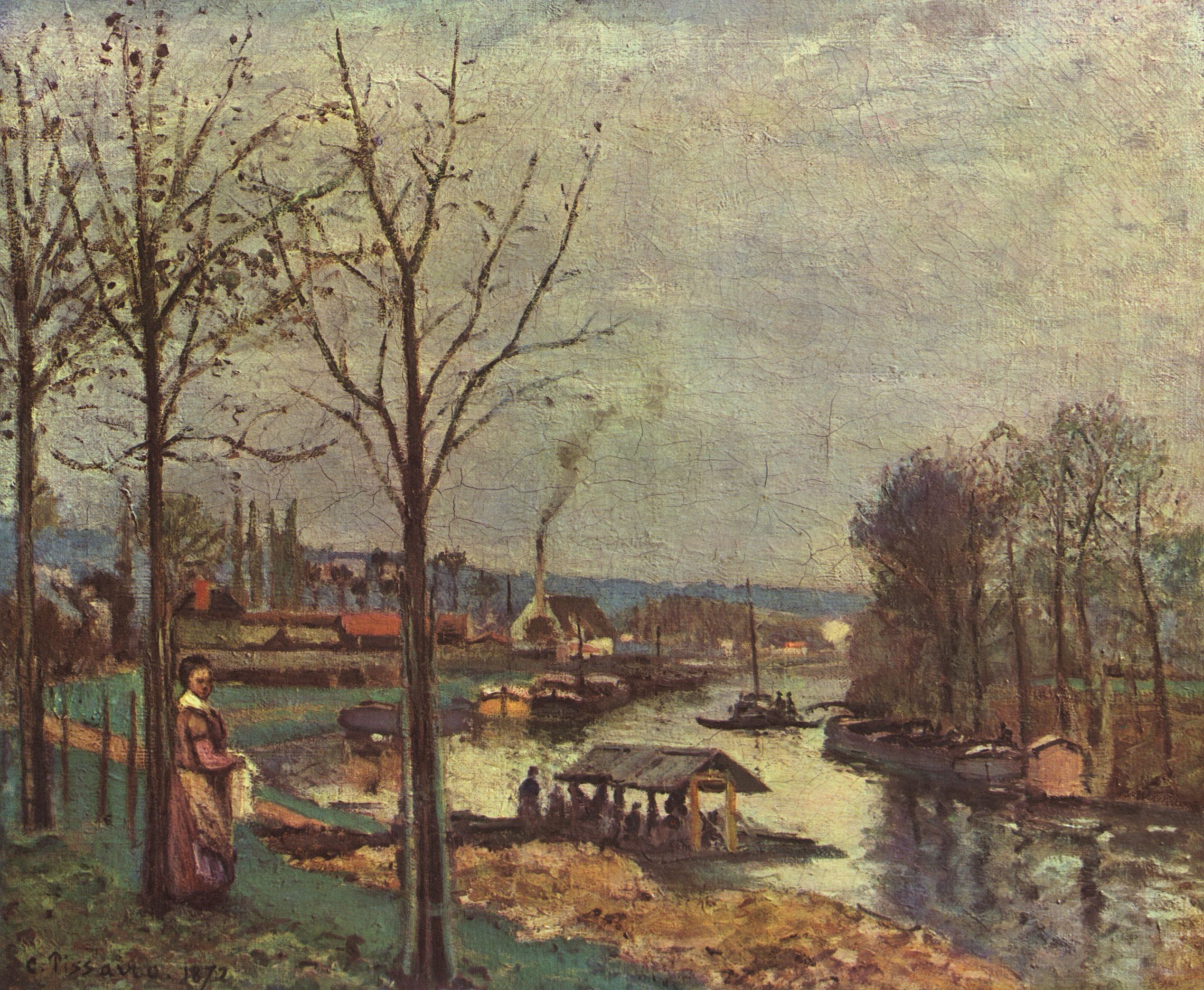 Camille Pissarro: Waschplatz von Pontoise