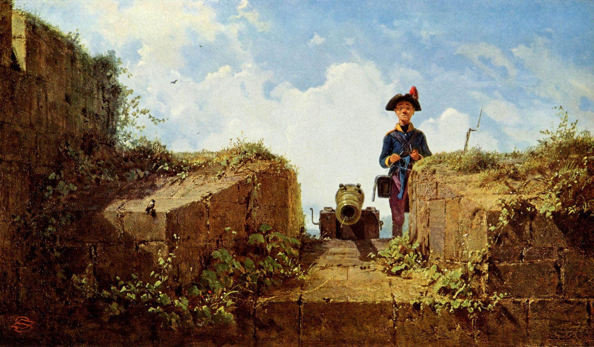 Carl Spitzweg: Der strickende Vorposten