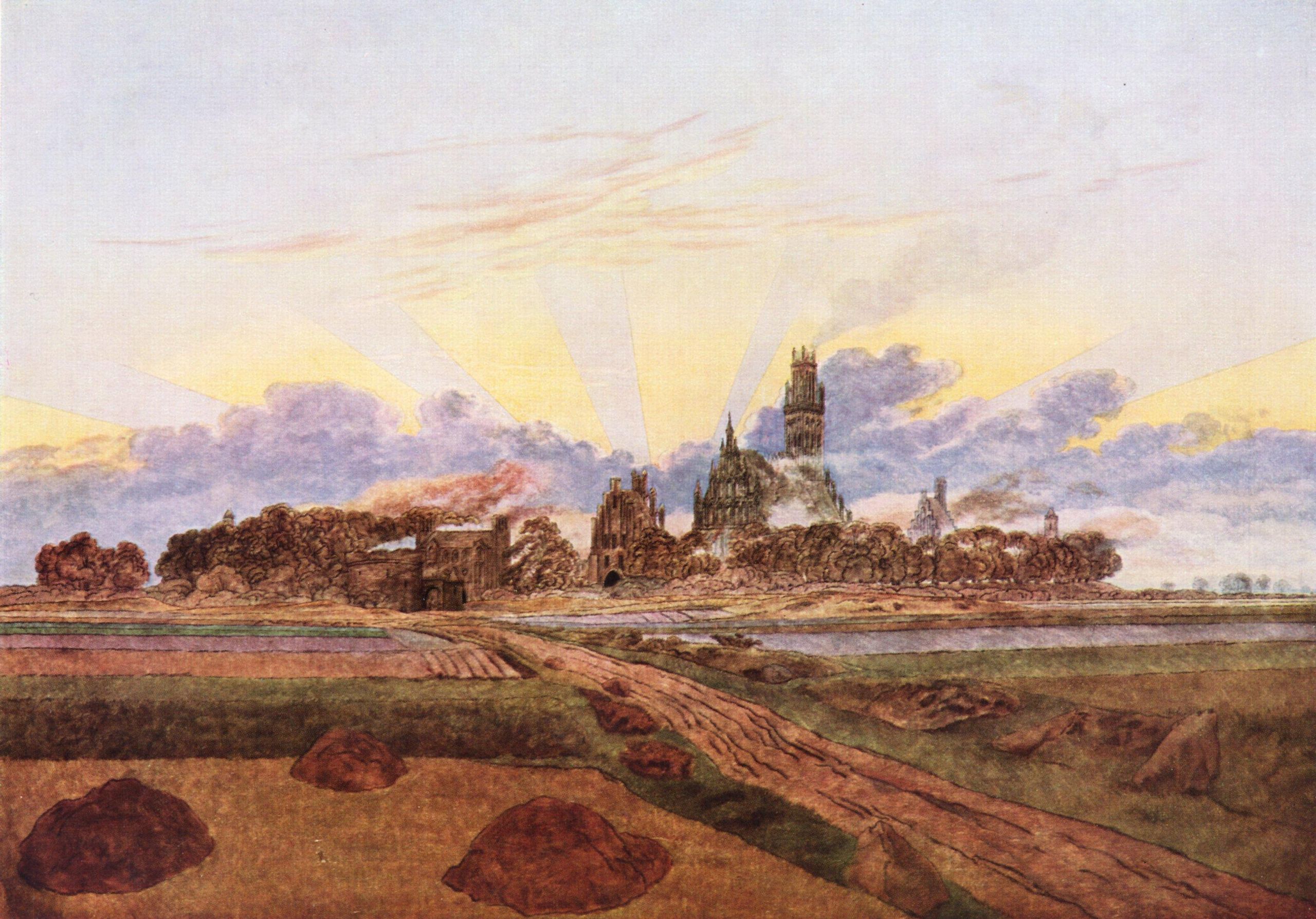 Caspar David Friedrich: Sonnenaufgang bei Neubrandenburg