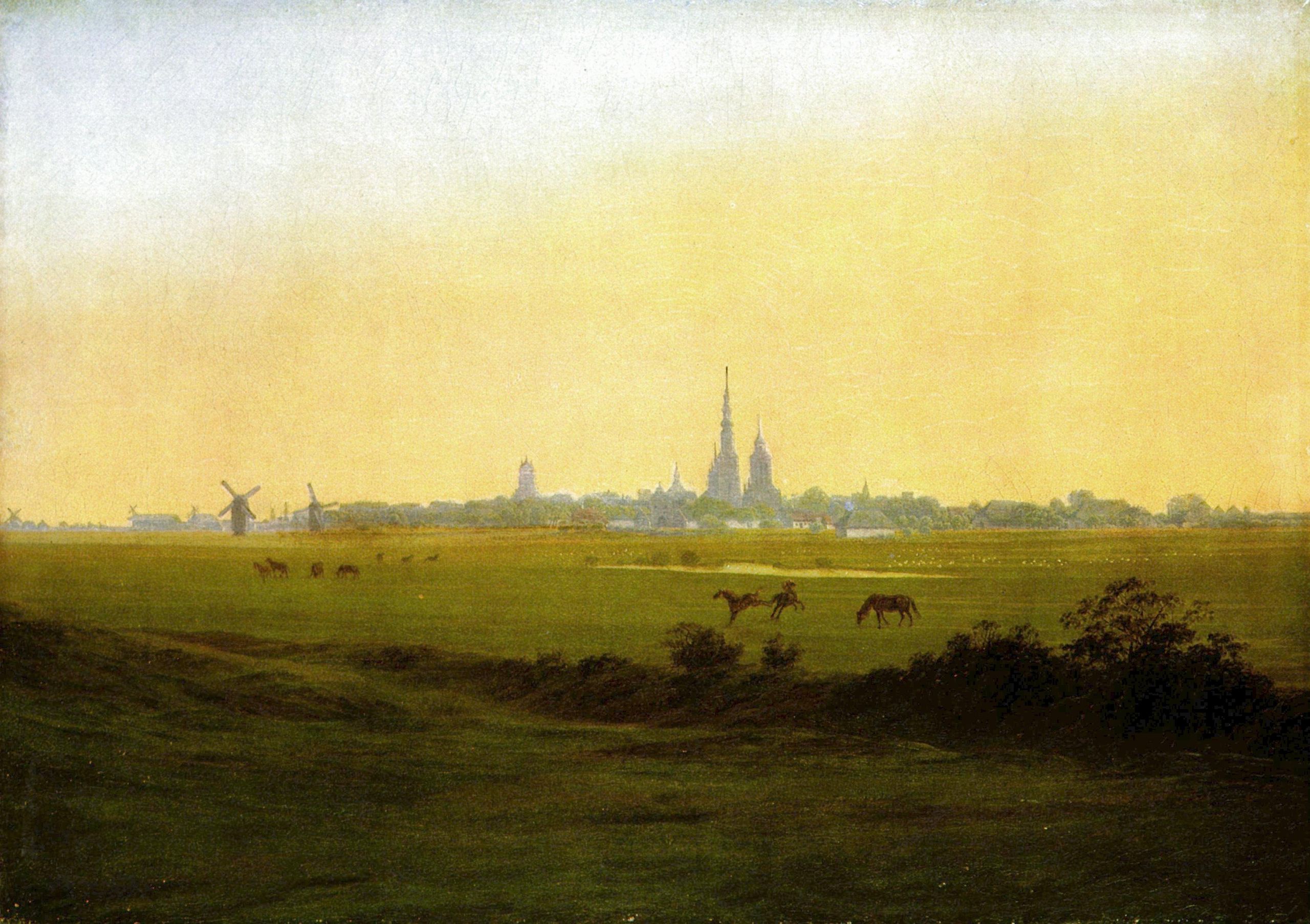 Caspar David Friedrich: Wiesen bei Greifswald