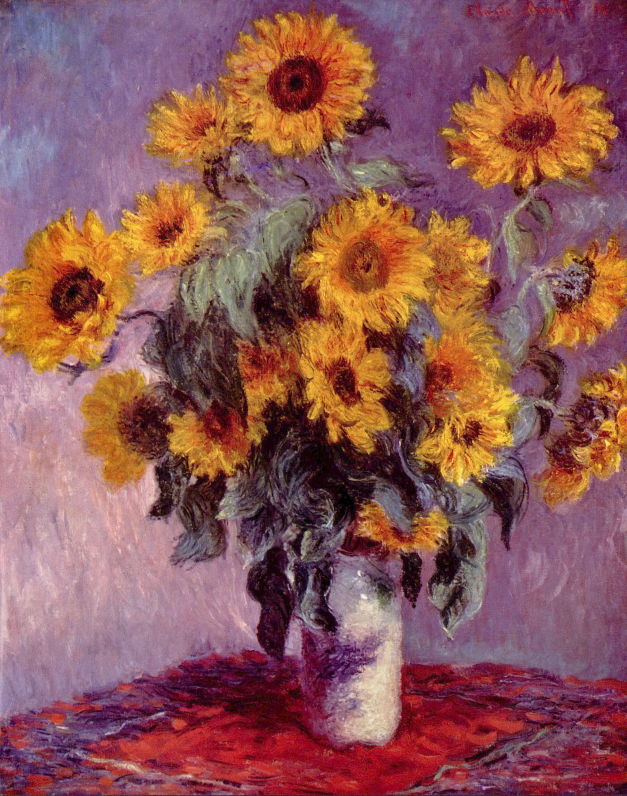 Claude Monet: Stilleben mit Sonnenblumen