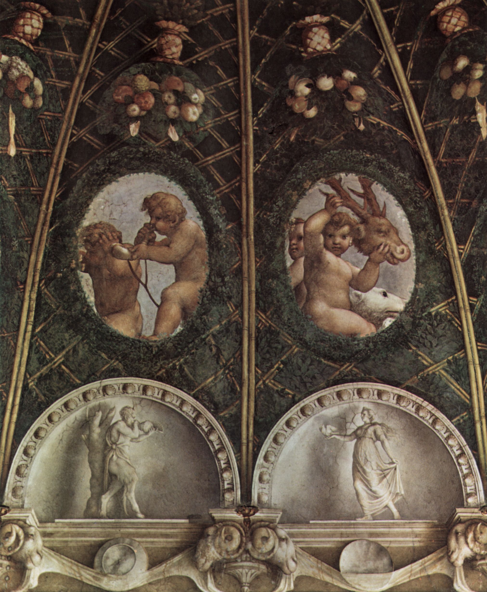 Correggio: Deckenfresko im Nonnekloser San Paolo in Parma, Detail: Putti