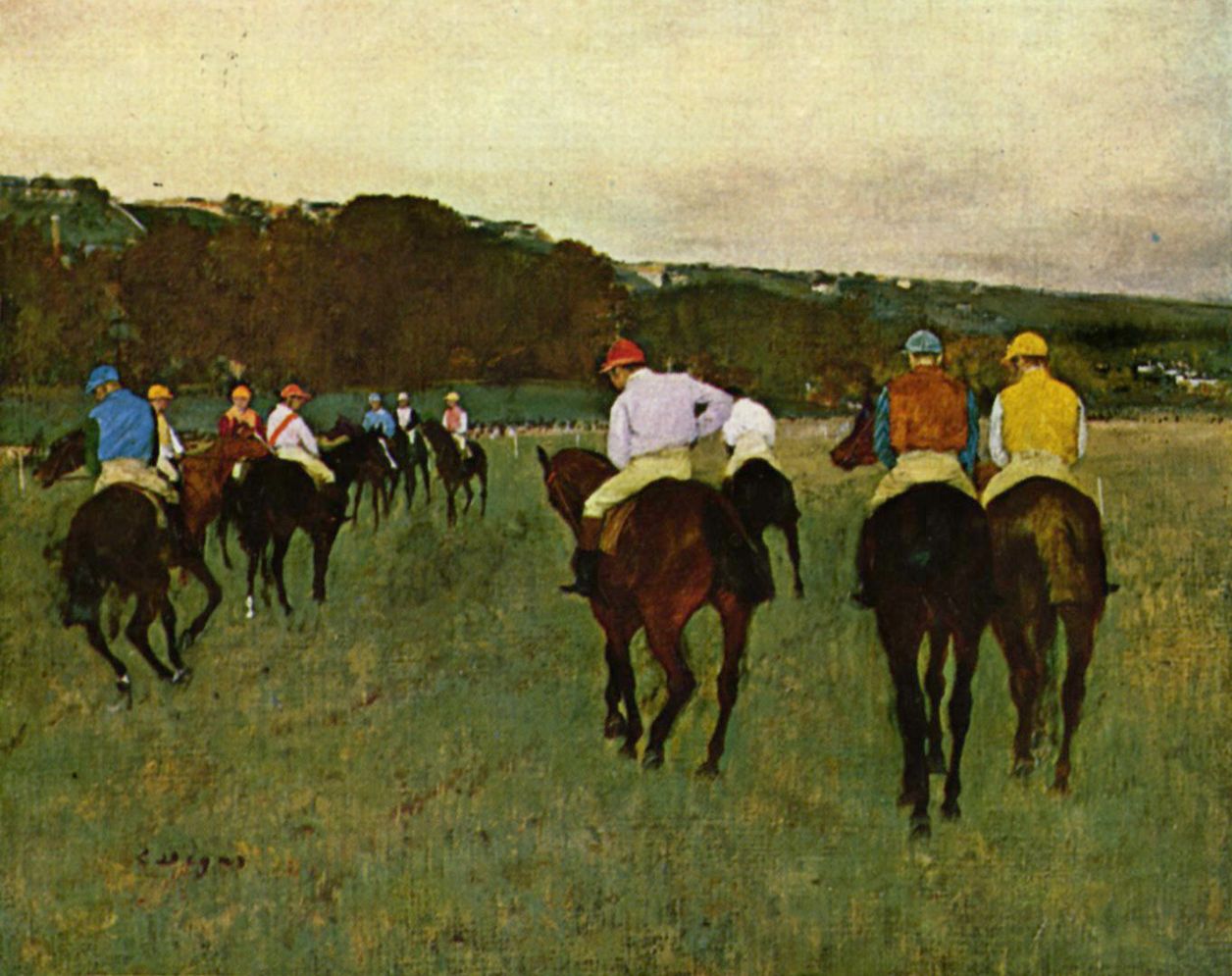 Edgar Germain Hilaire Degas: Rennpferde in Longchamp