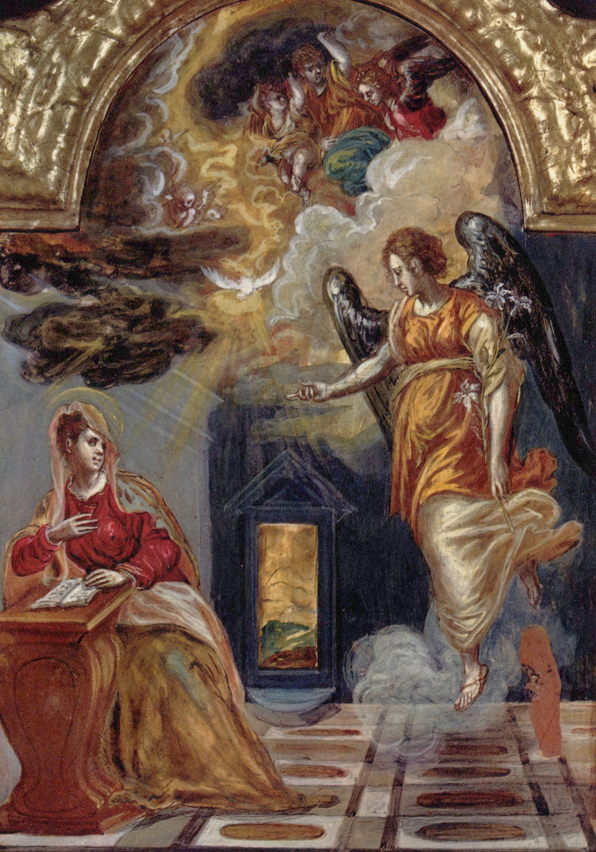 El Greco: Polyptychon der d'Este, Szene: Verkndigung an Maria