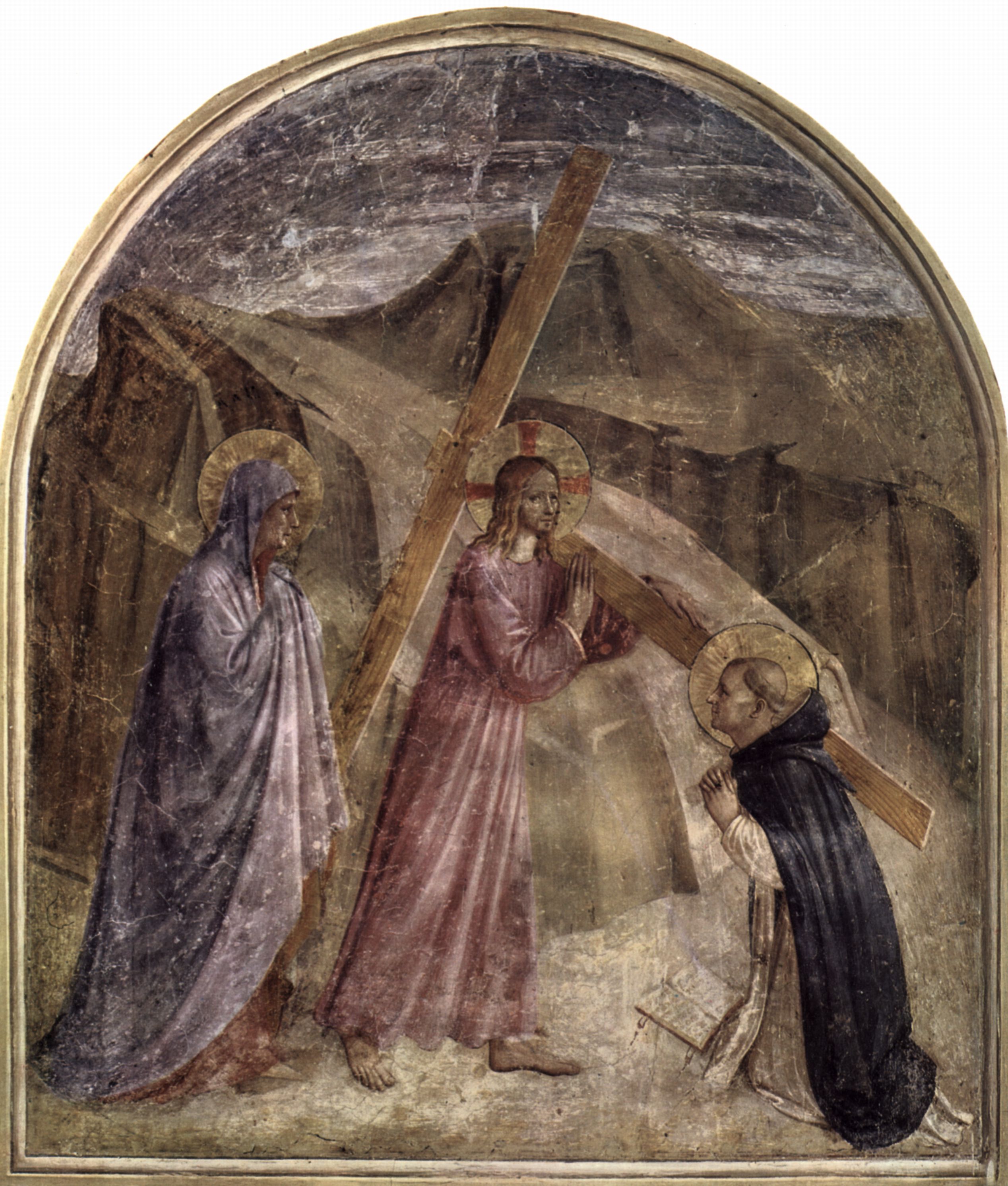 Fra Angelico: Freskenzyklus im Dominikanerkloster San Marco in Florenz, Szene: Kreuztragung
