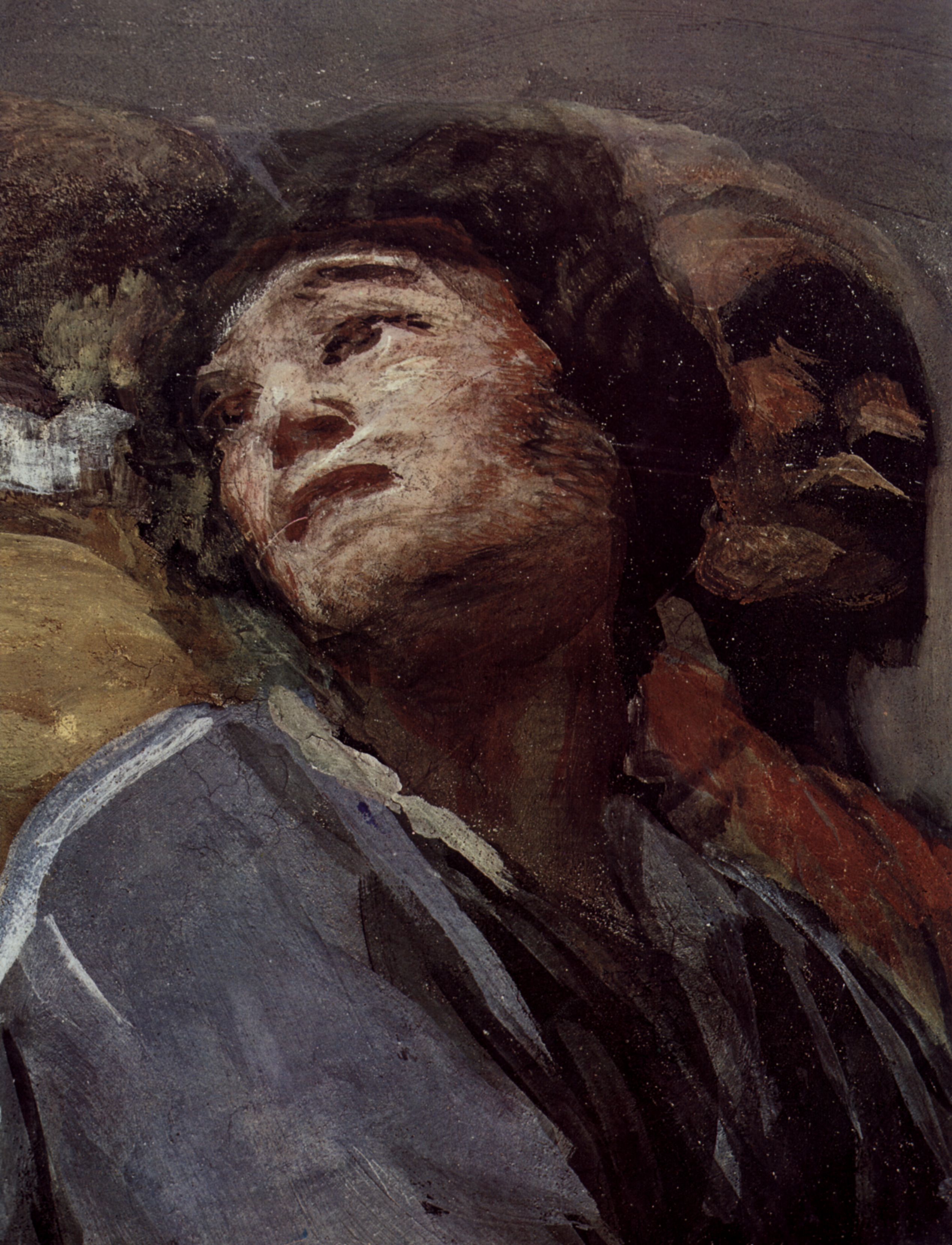 Francisco de Goya y Lucientes: Kuppelfresko in San Antonio de la Florida, Madrid, Szene aus der Legende des Hl. Antonius von Padua: Der Heilige erweckt einen Toten in Lissabon, der die Unschuld seiner Eltern bezeugt, Detail: Zuscha