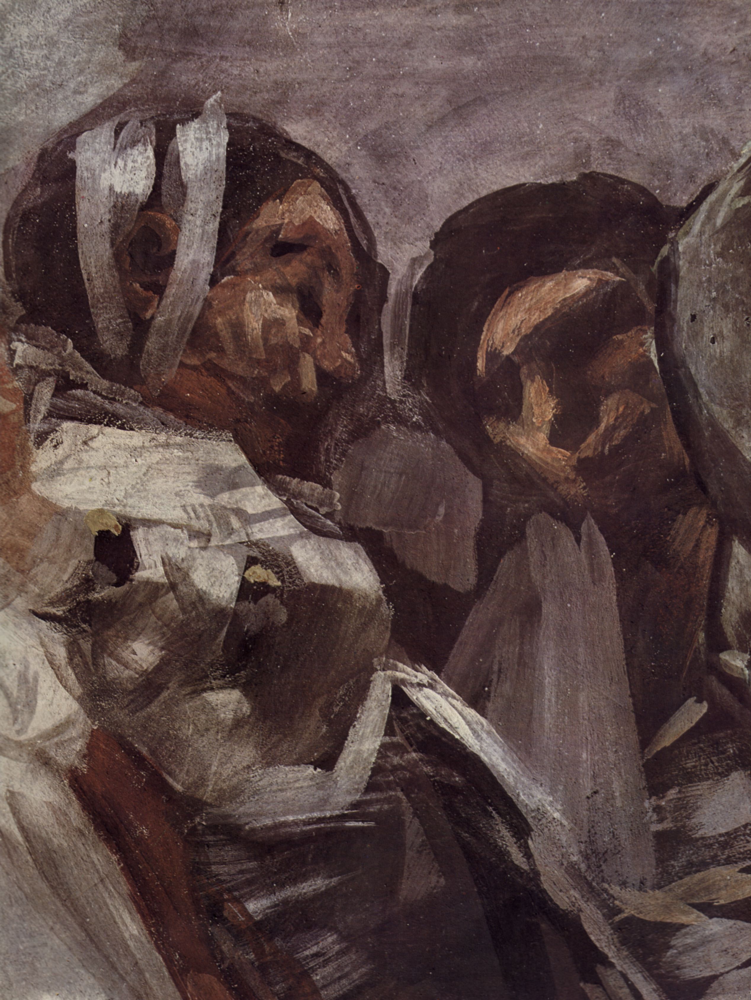 Francisco de Goya y Lucientes: Kuppelfresko in San Antonio de la Florida, Madrid, Szene aus der Legende des Hl. Antonius von Padua: Der Heilige erweckt einen Toten in Lissabon, der die Unschuld seiner Eltern bezeugt, Detail: Zuscha