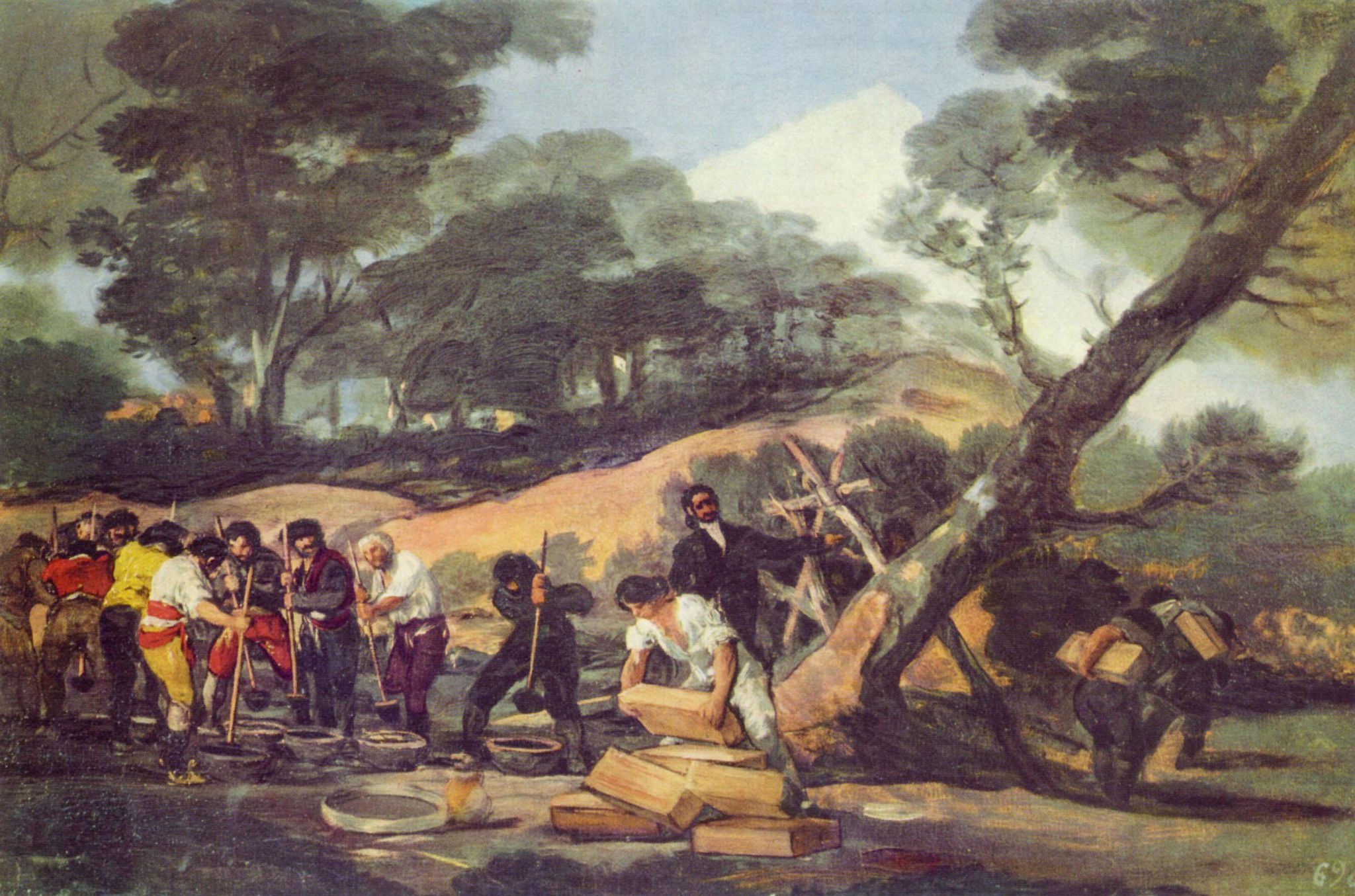 Francisco de Goya y Lucientes: Pulverherstellung in der Sierra de Tardienta