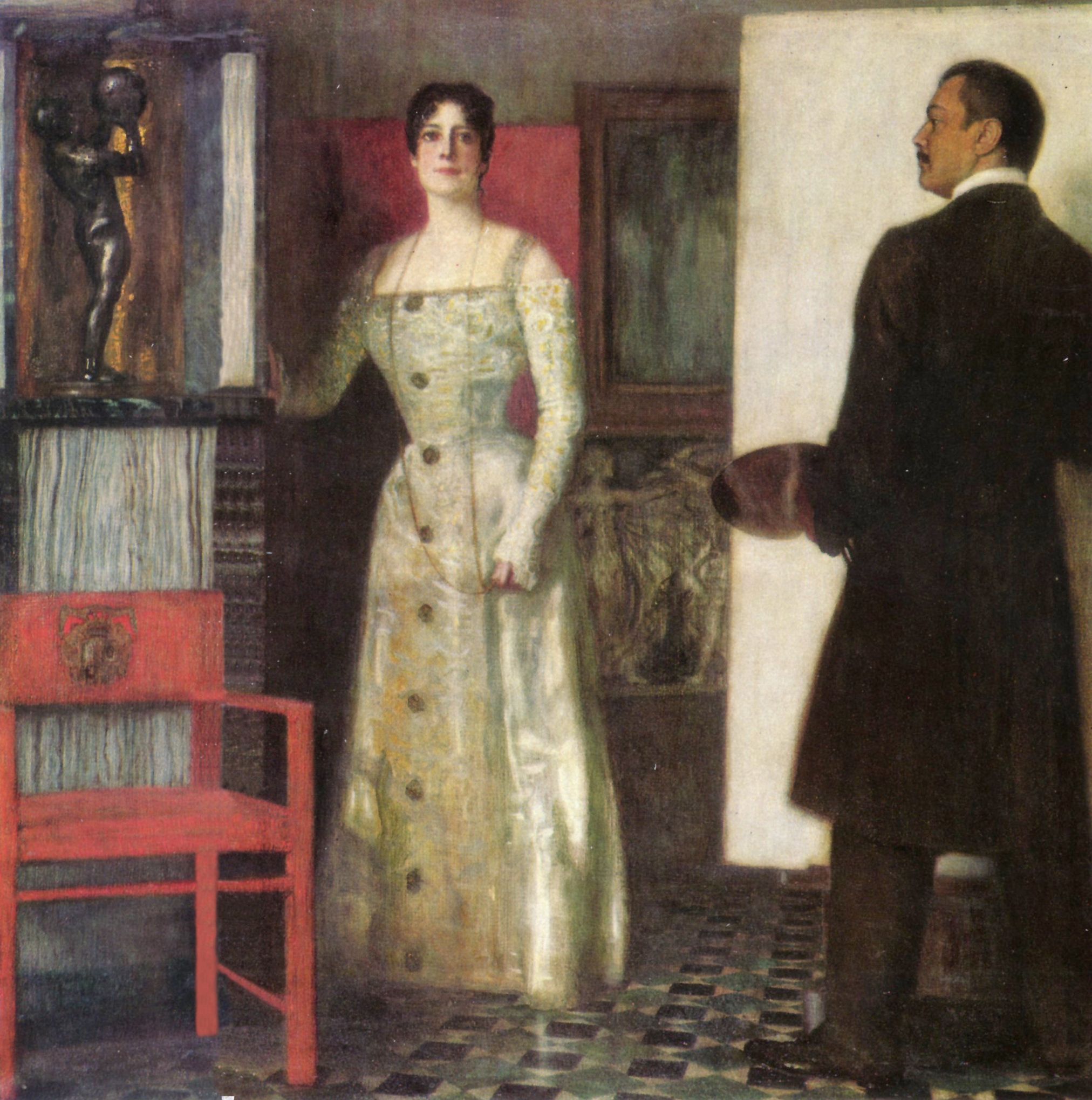 Franz von Stuck: Selbstportrt des Malers und seiner Frau im Atelier