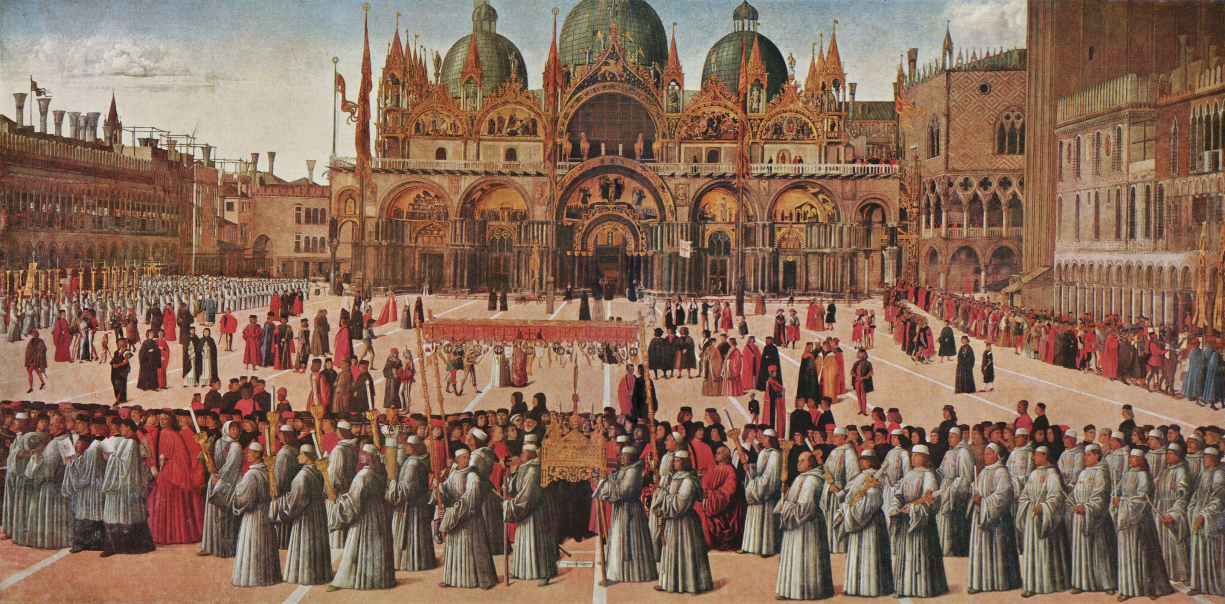 Gentile Bellini: Prozession auf der Piazza San Marco