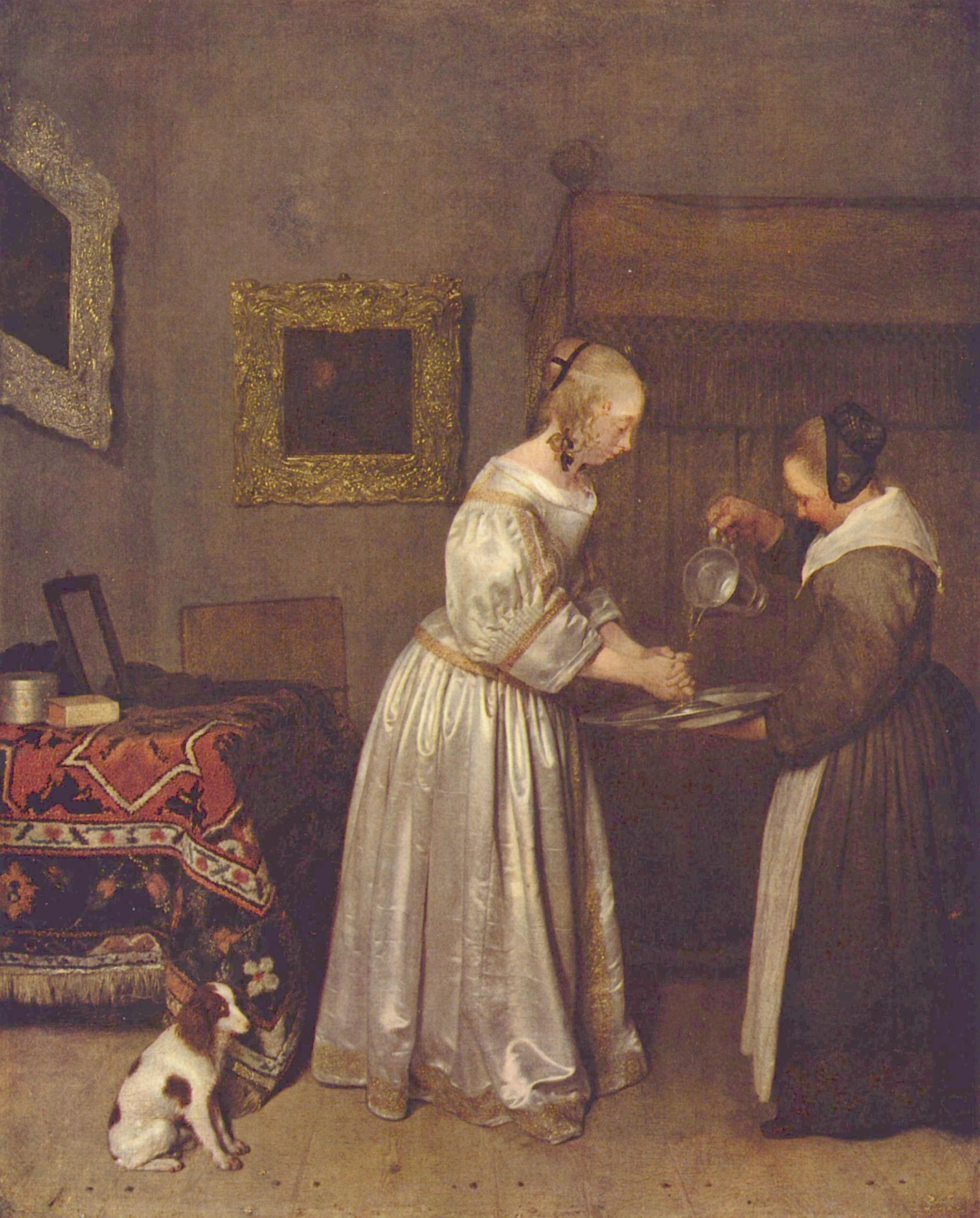 Gerard ter Borch d. J.: Dame, die sich die Hnde wscht