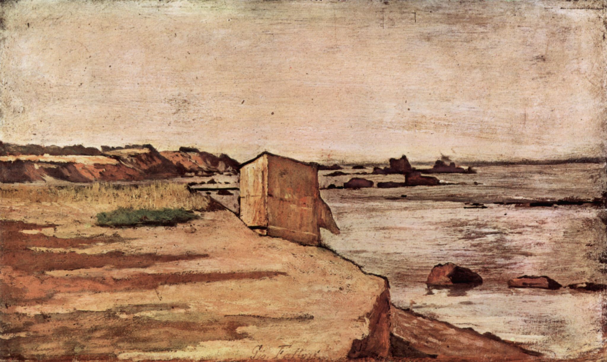 Giovanni Fattori: Htte an einem Strand