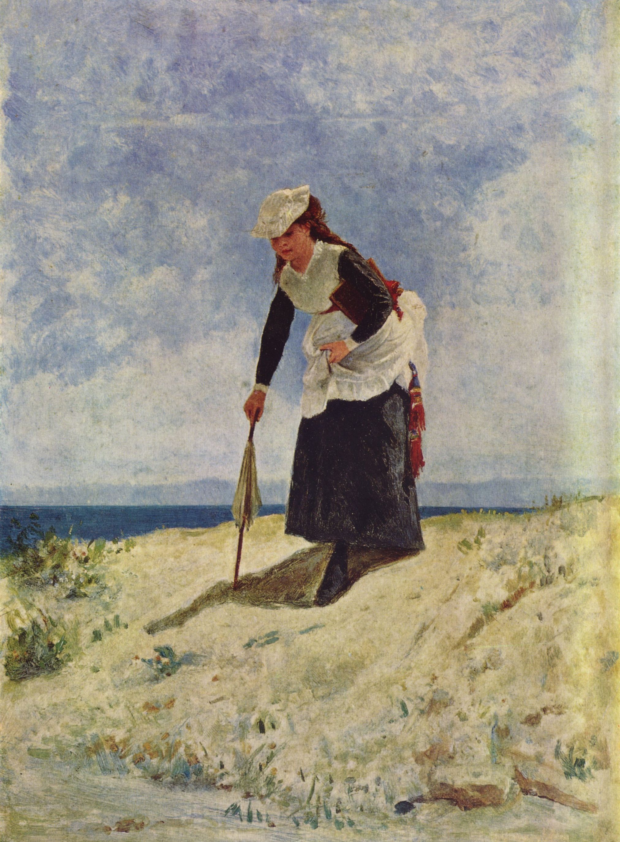 Giuseppe de Nittis: Mdchen am Strand