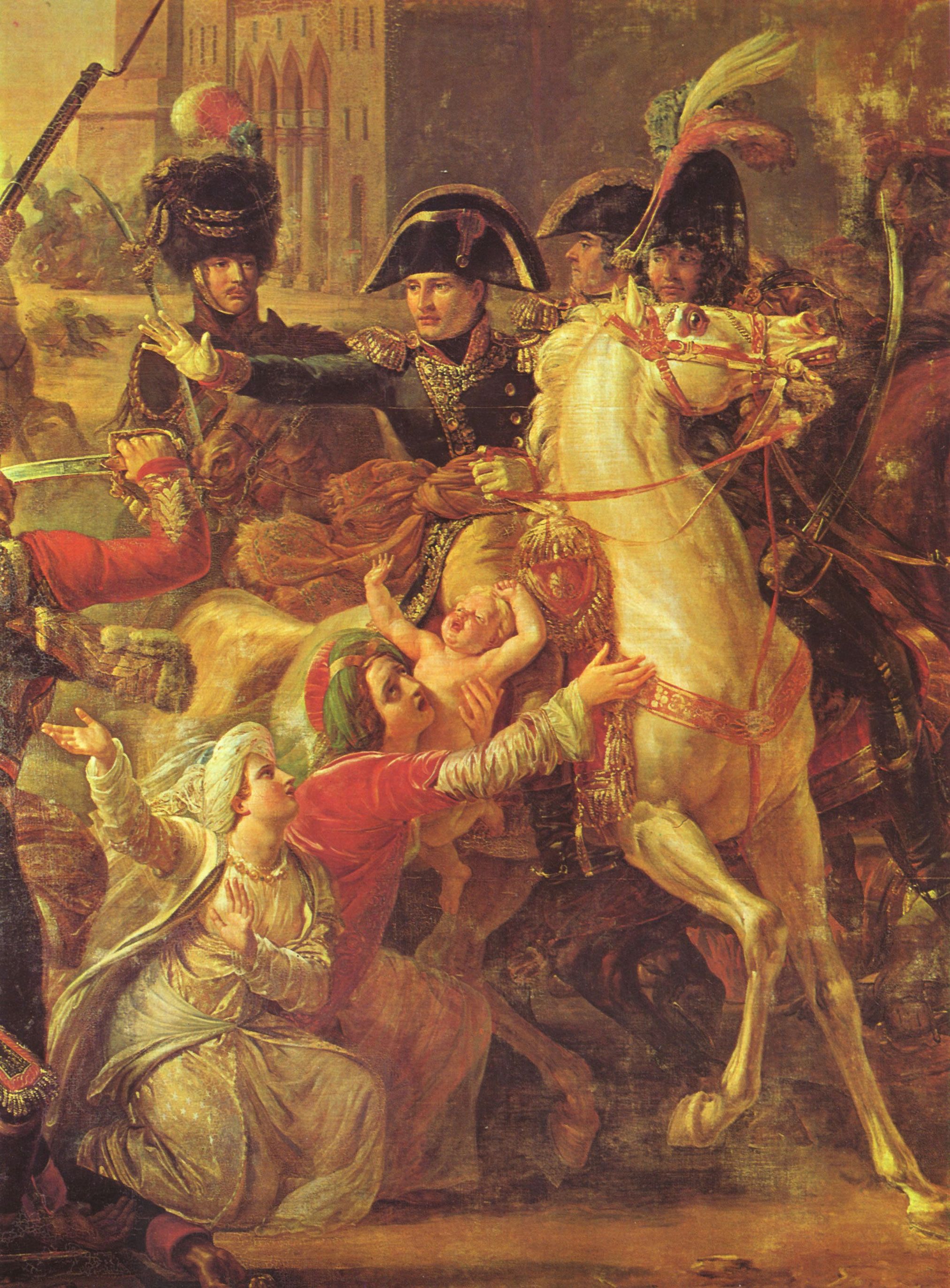 Guillaume-Franois Colson: Einzug Napoleon in Alexandria am 3. Juli 1798: Seine Gnade gegenber einer arabischen Familie, Detail