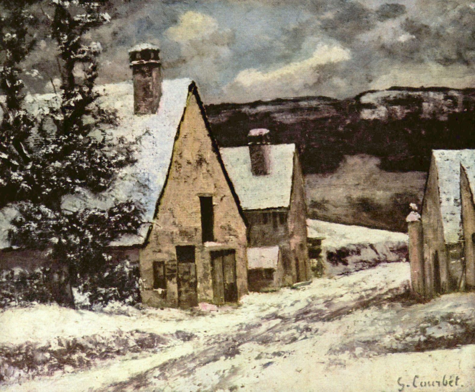 Gustave Courbet: Dorfausgang im Winter