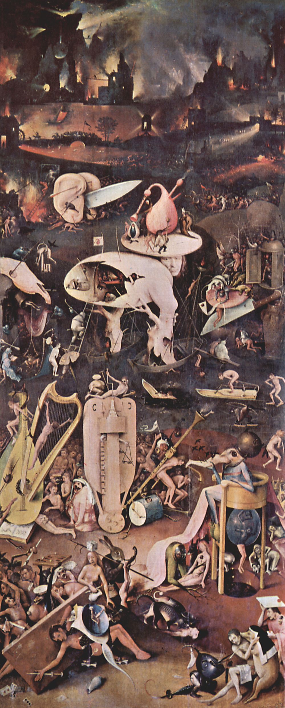 Hieronymus Bosch: Der Garten der Lste, rechter Flgel: Die Hlle