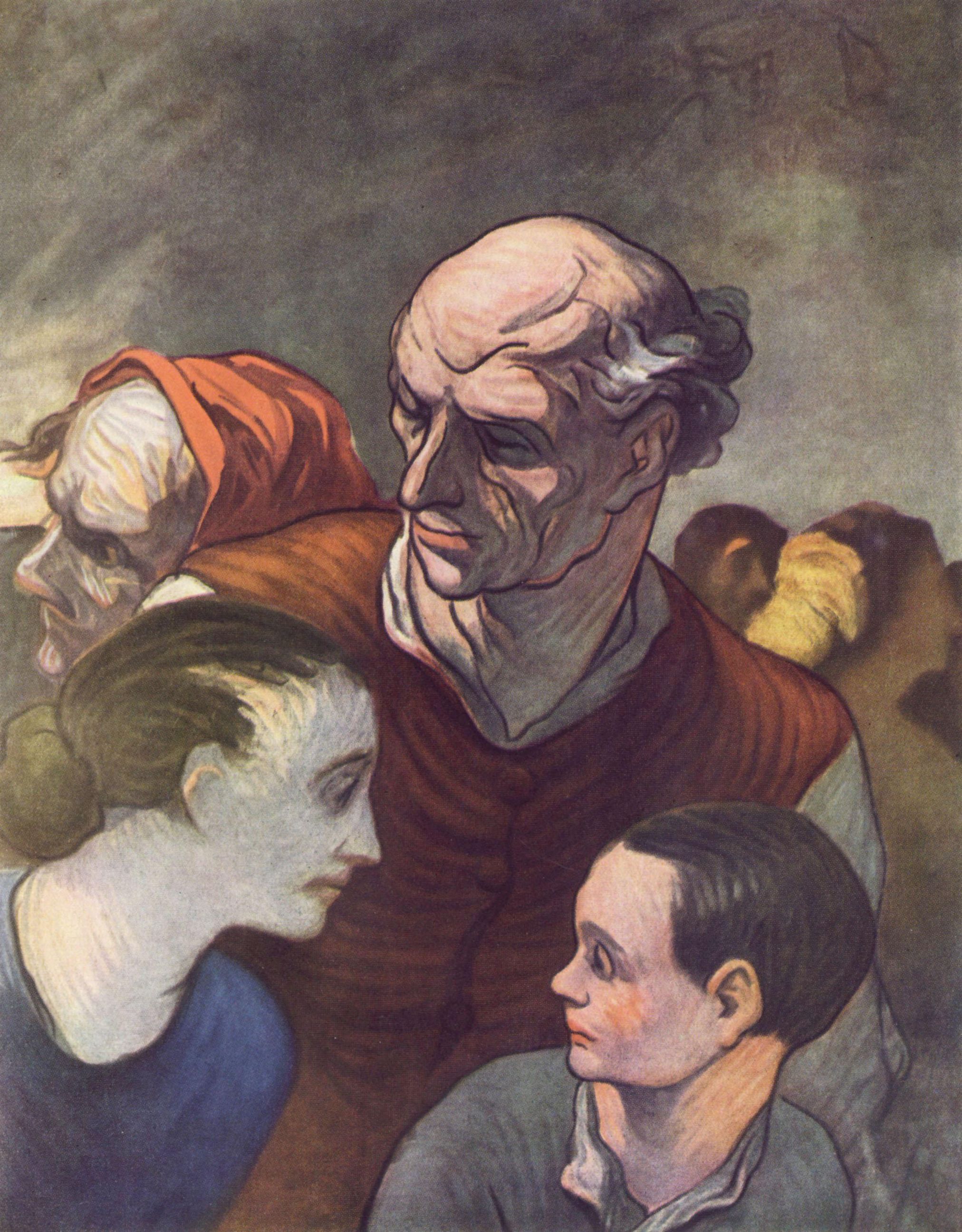 Honor Daumier: Die Familie auf der Barrikade