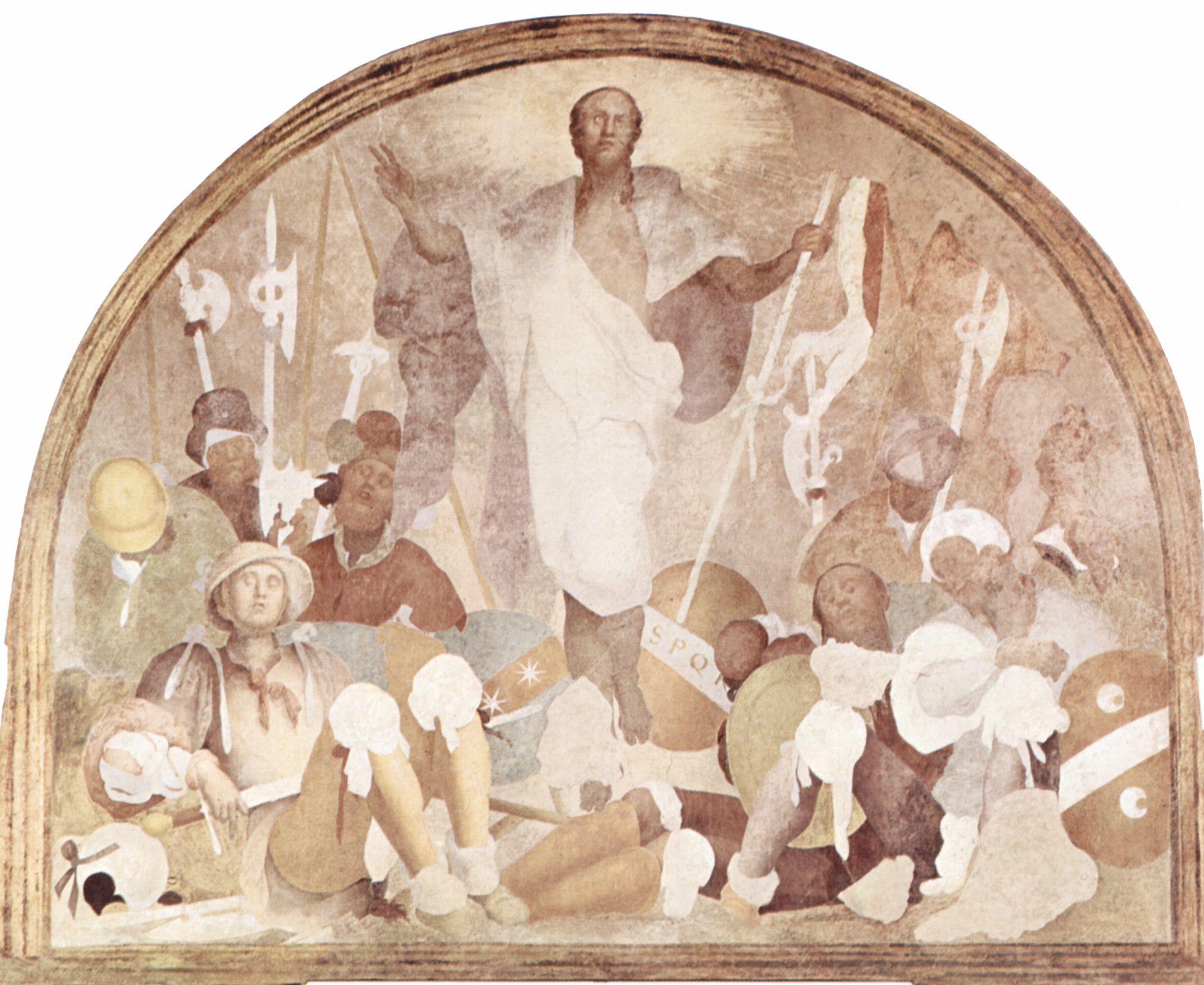 Jacopo Pontormo: Freskenzyklus Christi Passion in der Certosa del Galluzzo, Szene: Auferstehung, Fragment