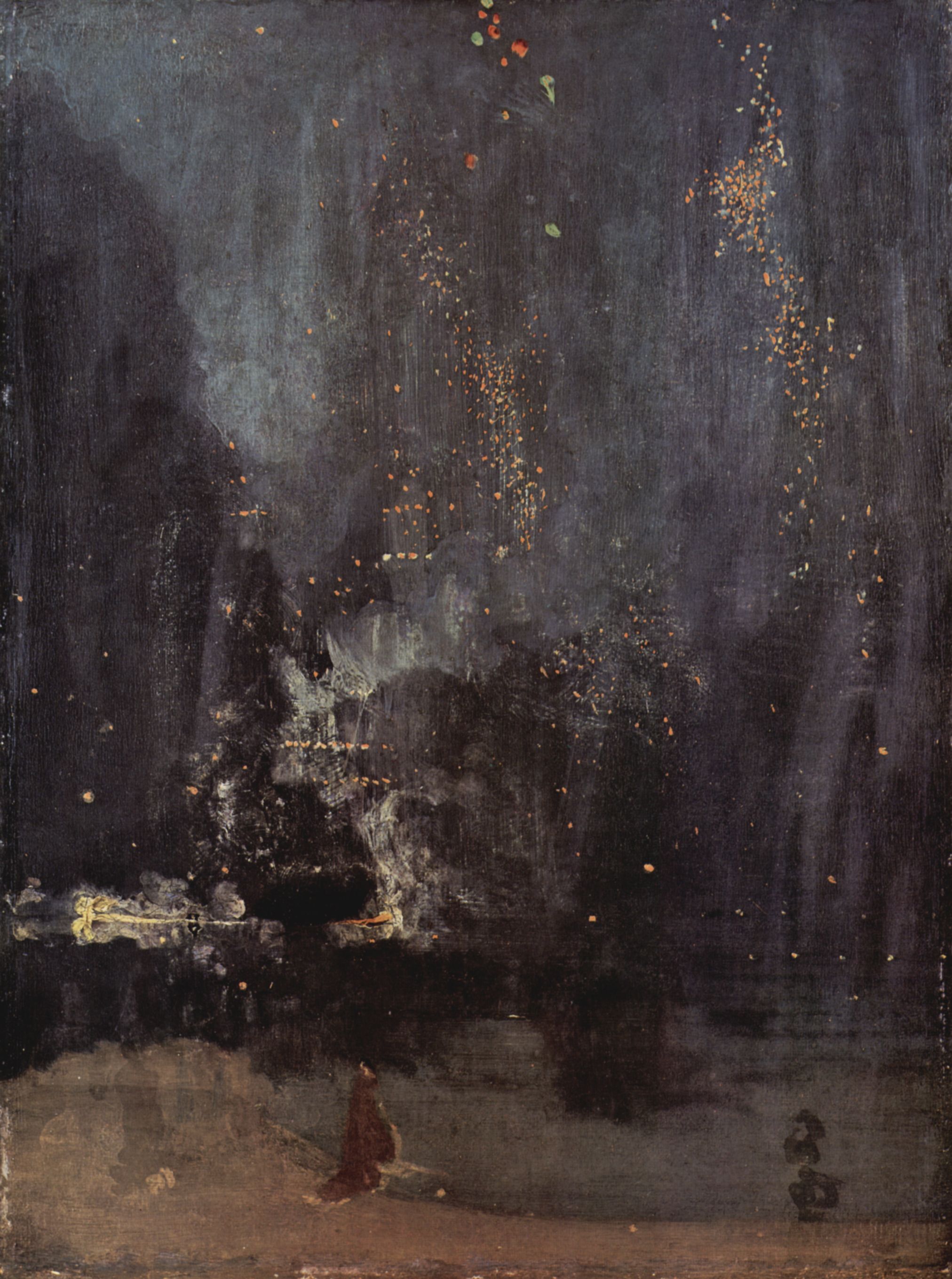 James Abbot McNeill Whistler: Notturno in Schwarz und Gold, Die fallende Rakete