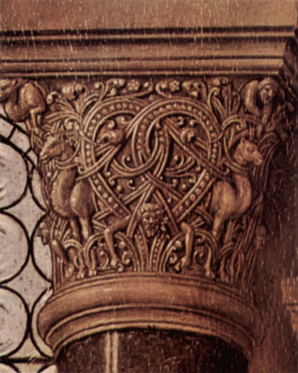 Jan van Eyck: Madonna des Kanonikus Georg van der Paele, Detail: Kapitel