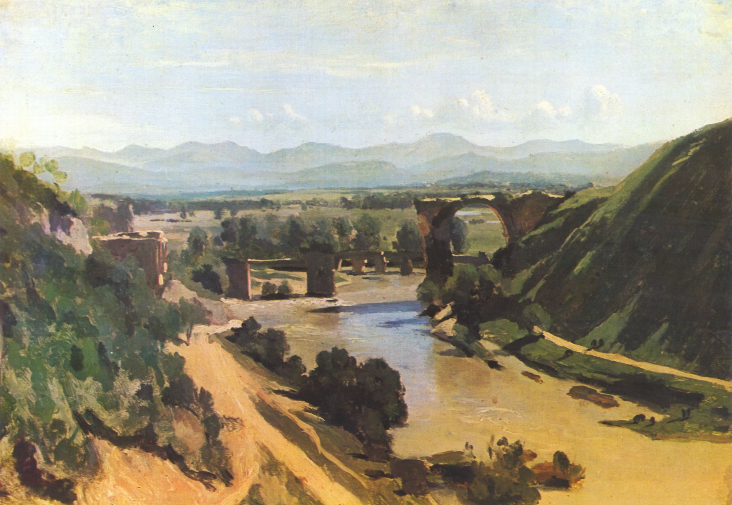 Jean-Baptiste-Camille Corot: Brcke von Narni, Augustusbrcke ber die Nera