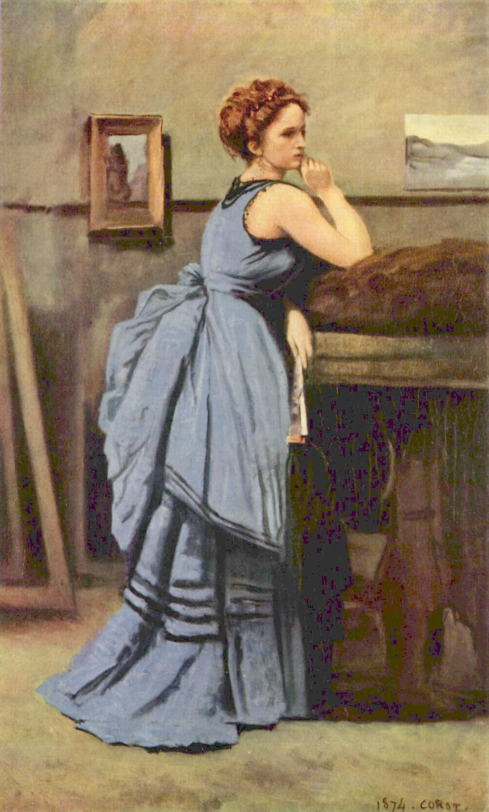 Jean-Baptiste-Camille Corot: Frau in Blau