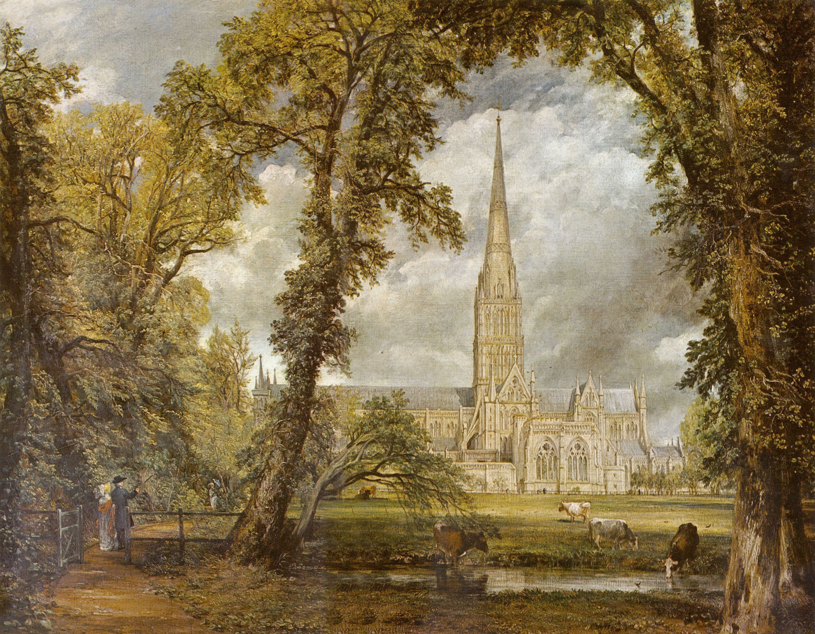 John Constable: Die Kathedrale von Salisbury vom Garten des Bischofs aus gesehen