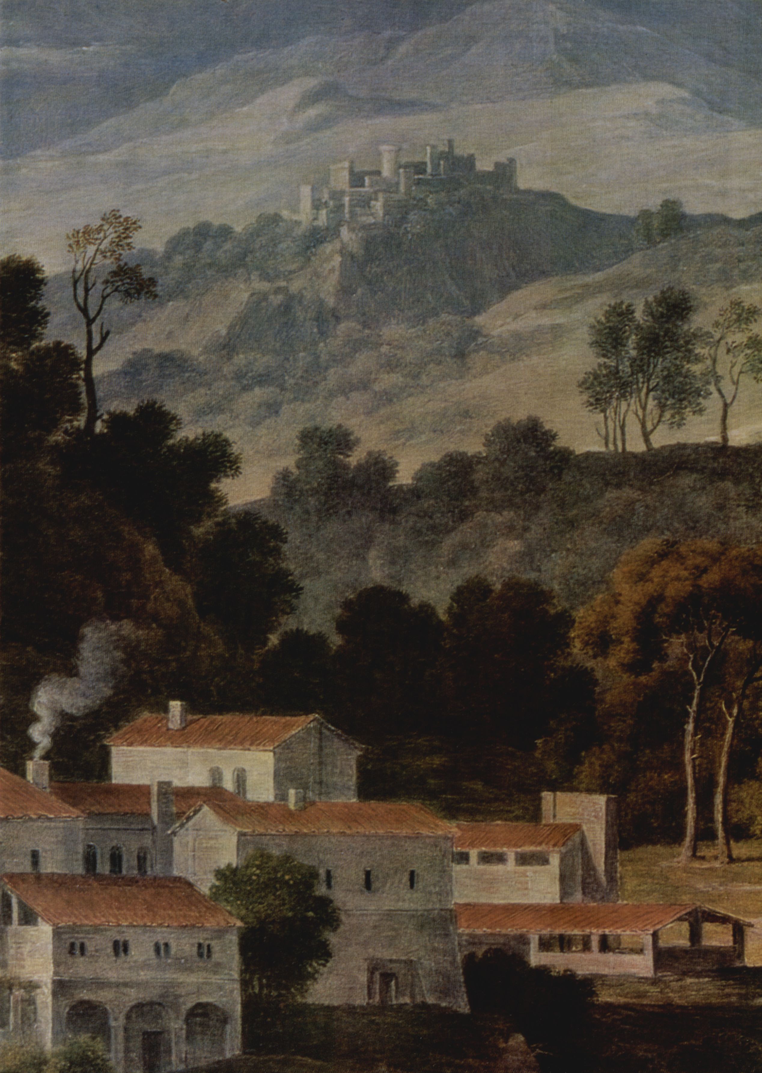 Joseph Anton Koch: Das Kloster San Francesco im Sabinergebirge bei Rom, Detail