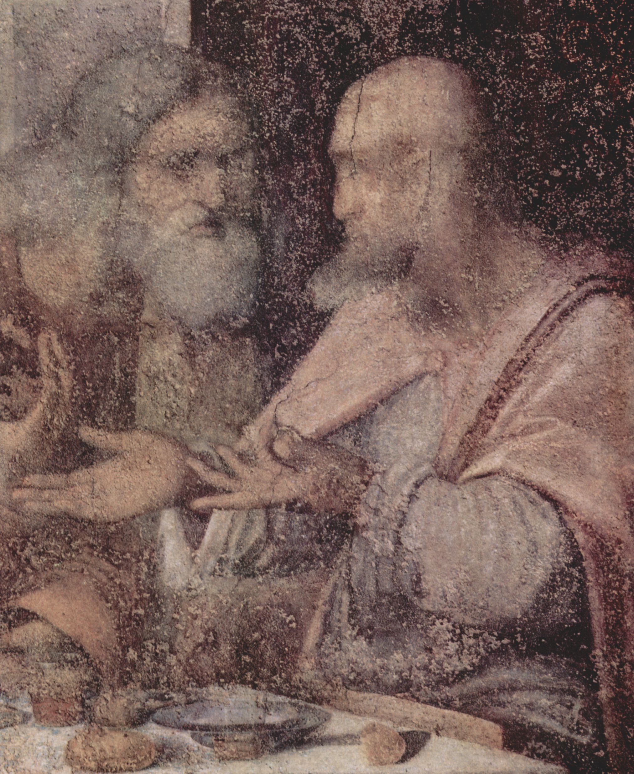 Leonardo da Vinci: Das Abendmahl, Detail