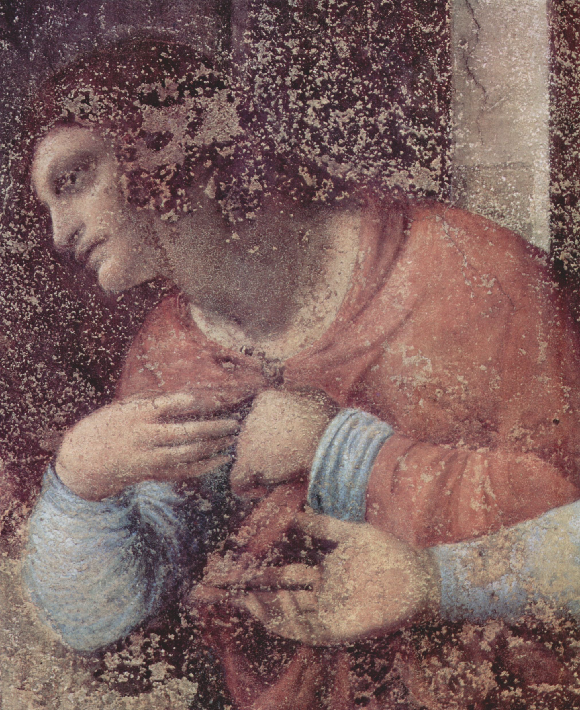 Leonardo da Vinci: Das Abendmahl, Detail