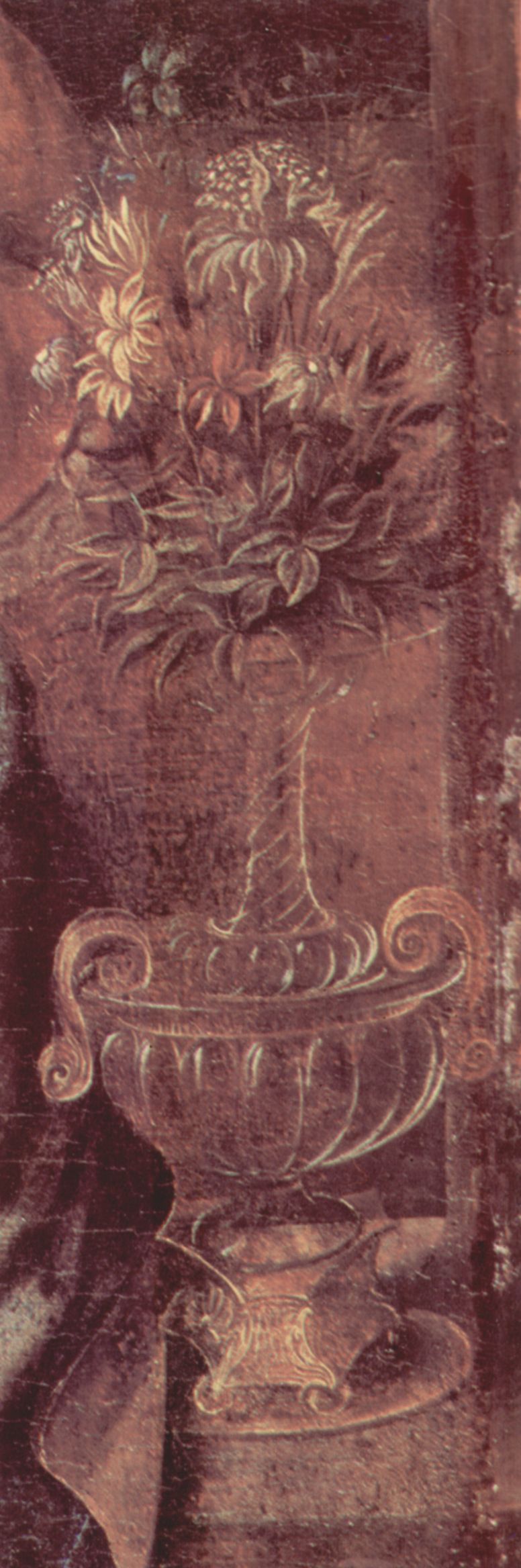 Leonardo da Vinci: Madonna mit der Nelke, Detail: Blumen